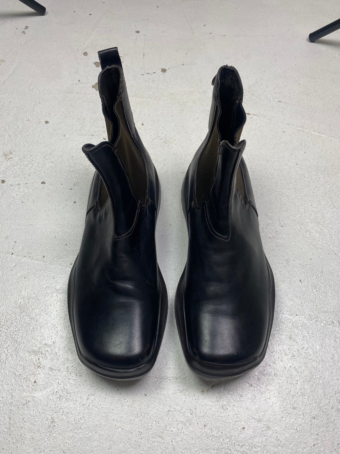 FW 99 Prada Sport Square Toe Chelsea Boots