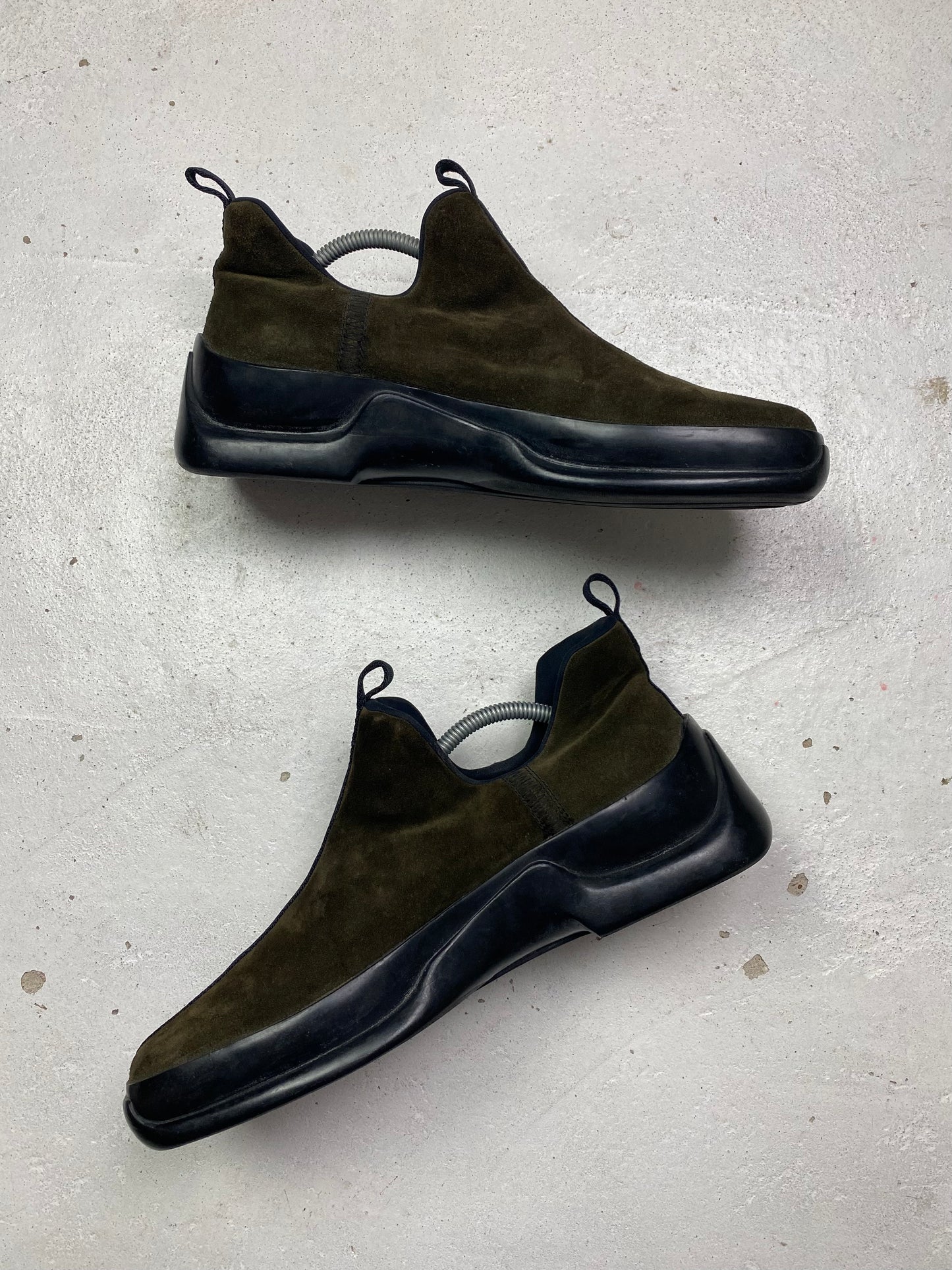 FW 99 Prada Sport Suede Low Ankle Boots