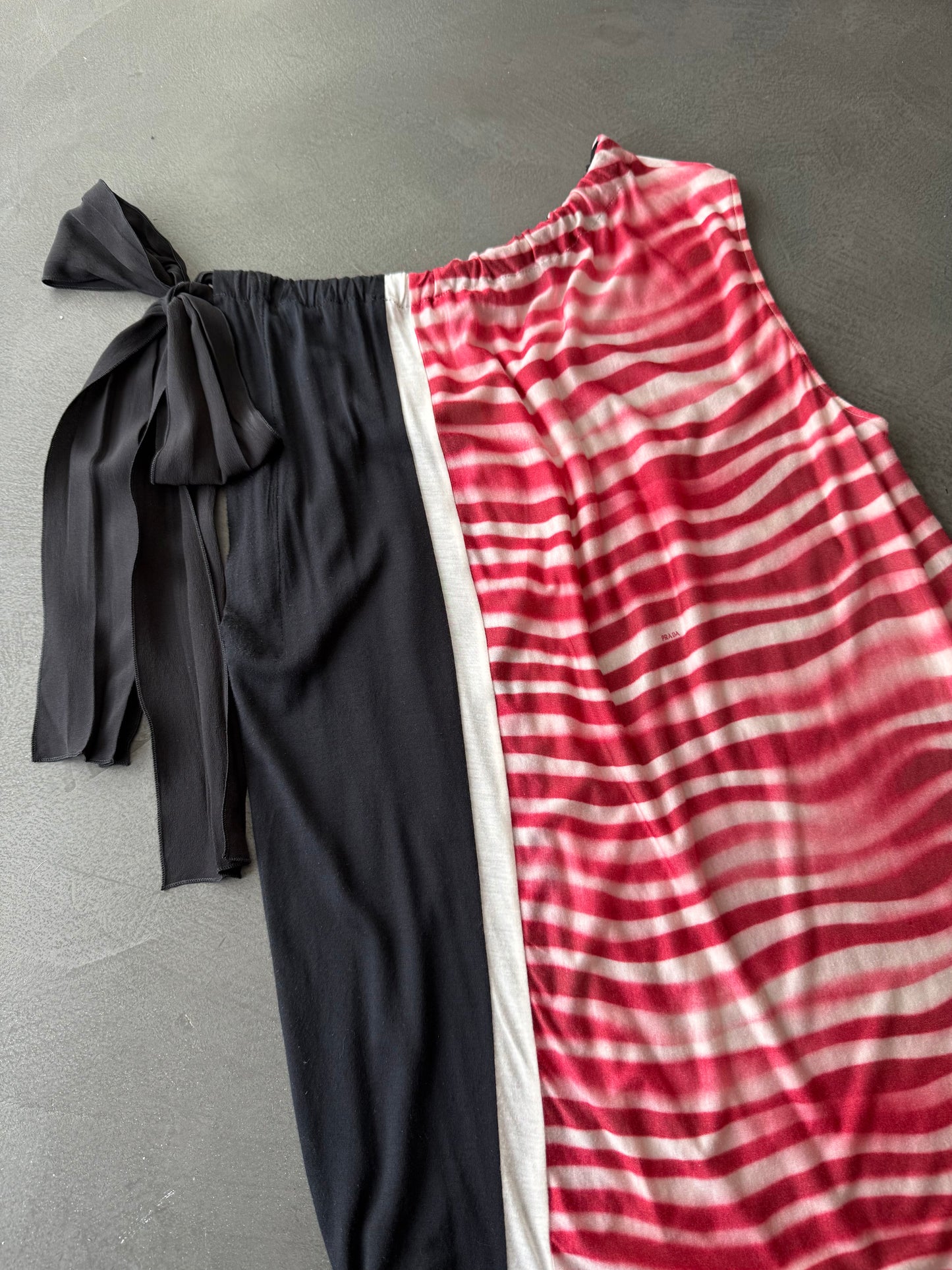 SS 09 Prada Asymmetrical Silk Blend Vest