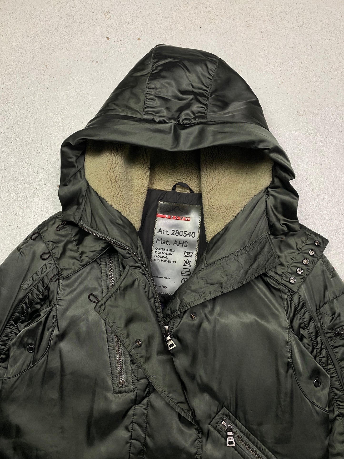 Prada Sport Asymmetrical Parka