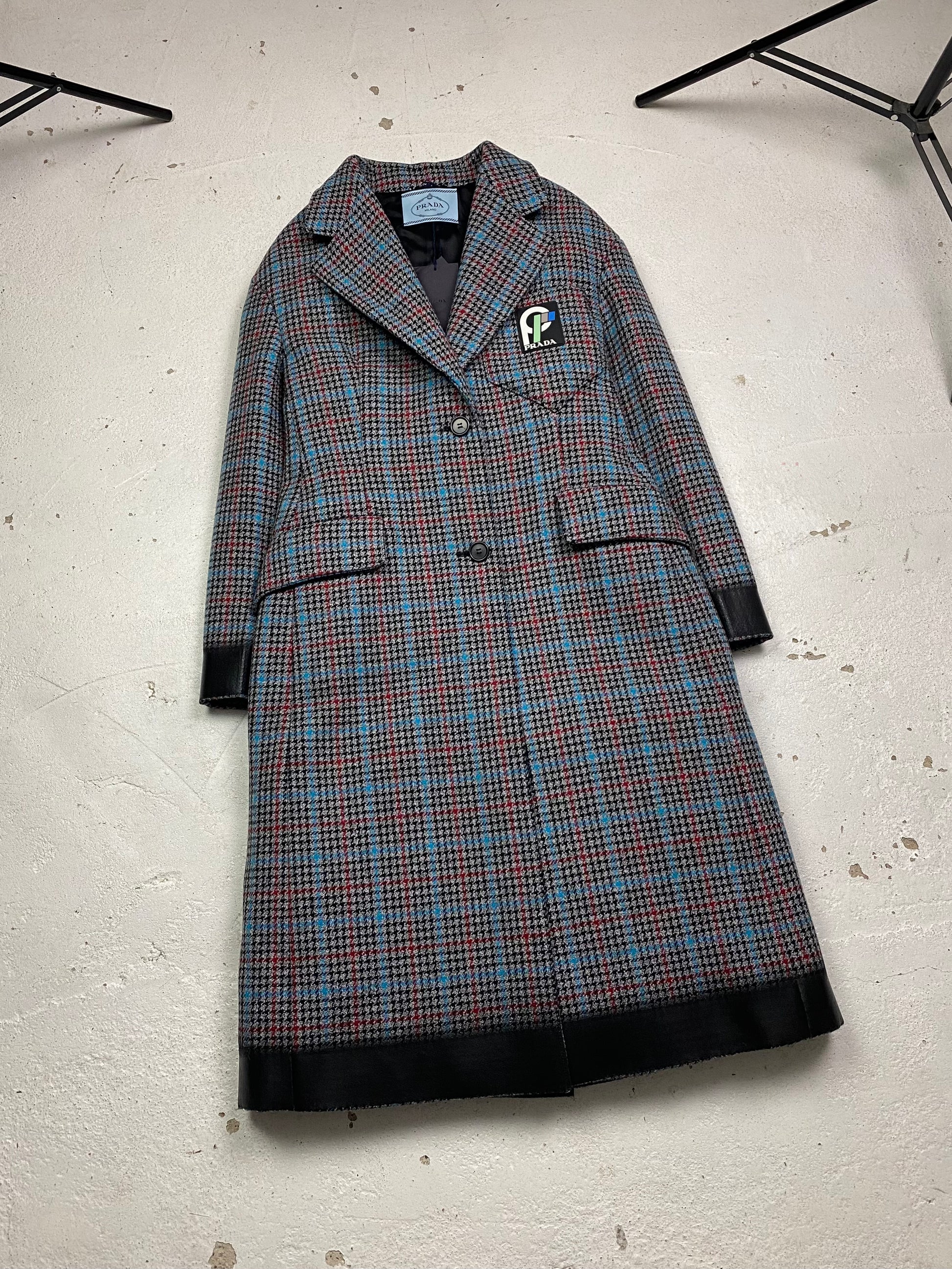 Prada 2025 houndstooth coat