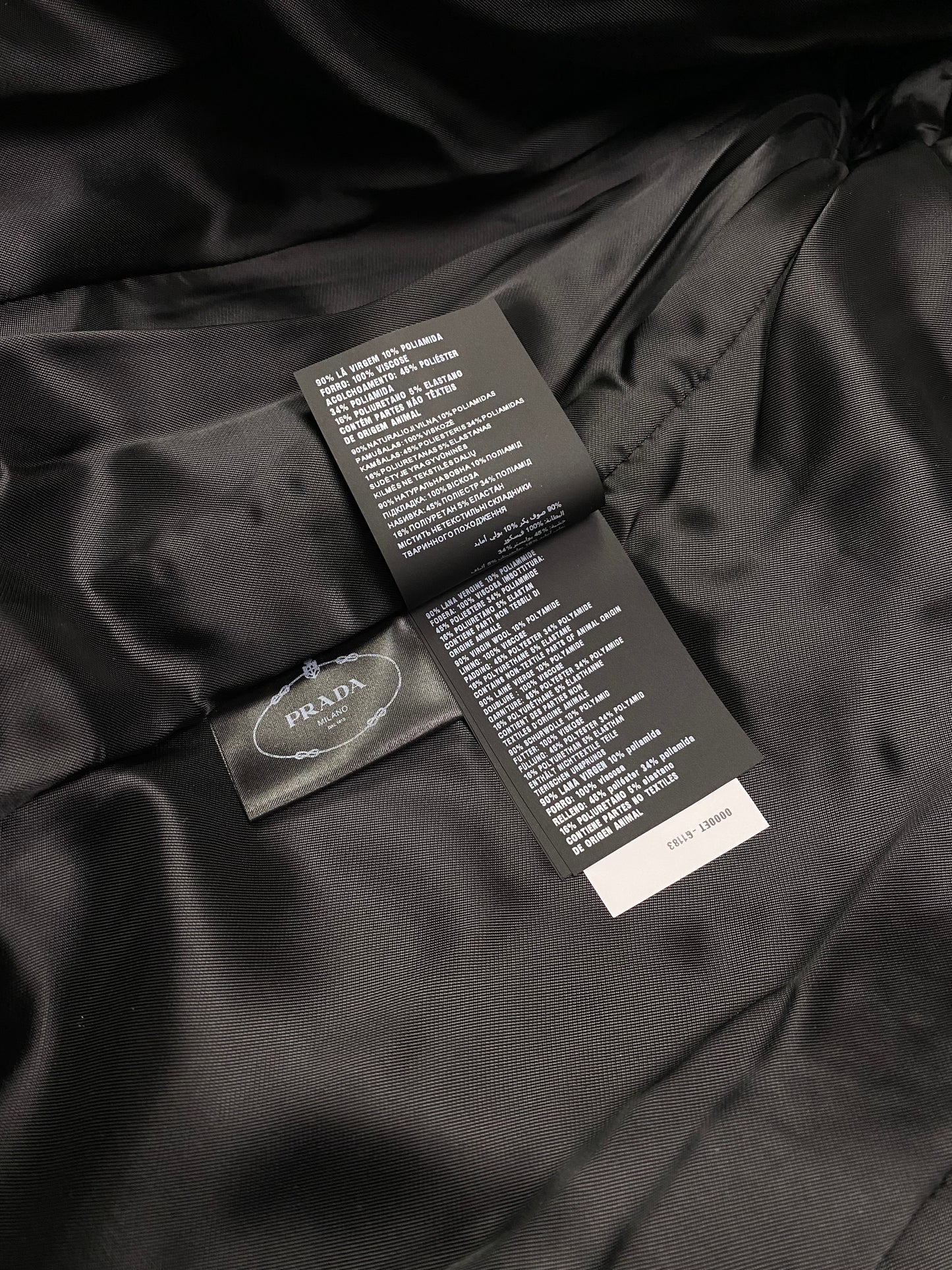 FW 18 Prada Wool Houndstooth Coat