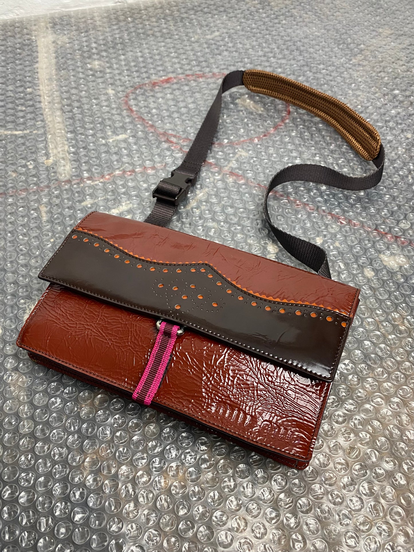 FW 99 Miu Miu Patent Shoulder Bag