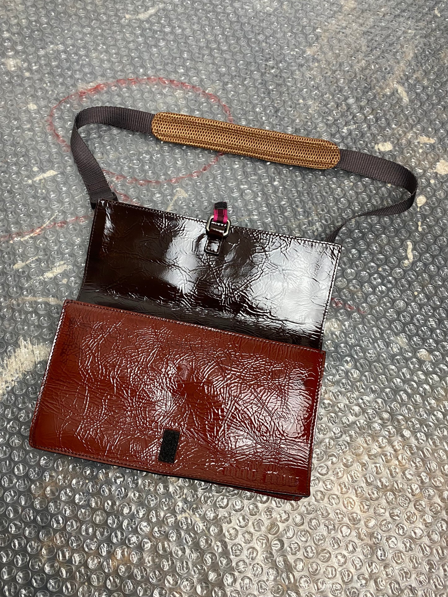 FW 99 Miu Miu Patent Shoulder Bag