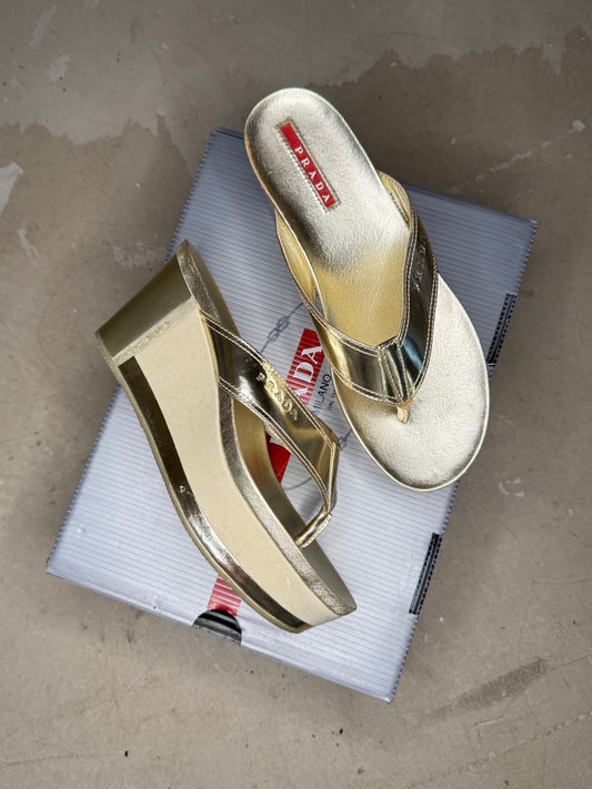 2008 Prada Linea Rossa Platform Sandals