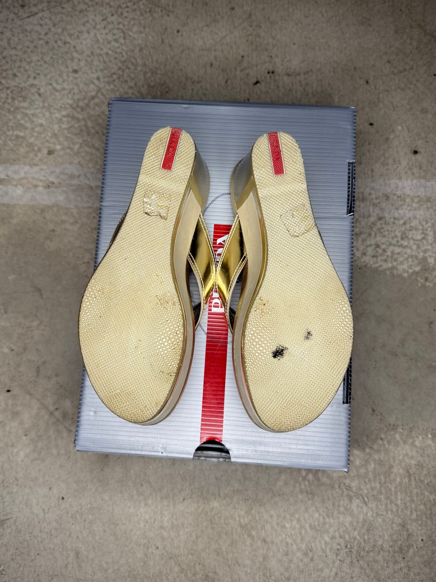 2008 Prada Linea Rossa Platform Sandals