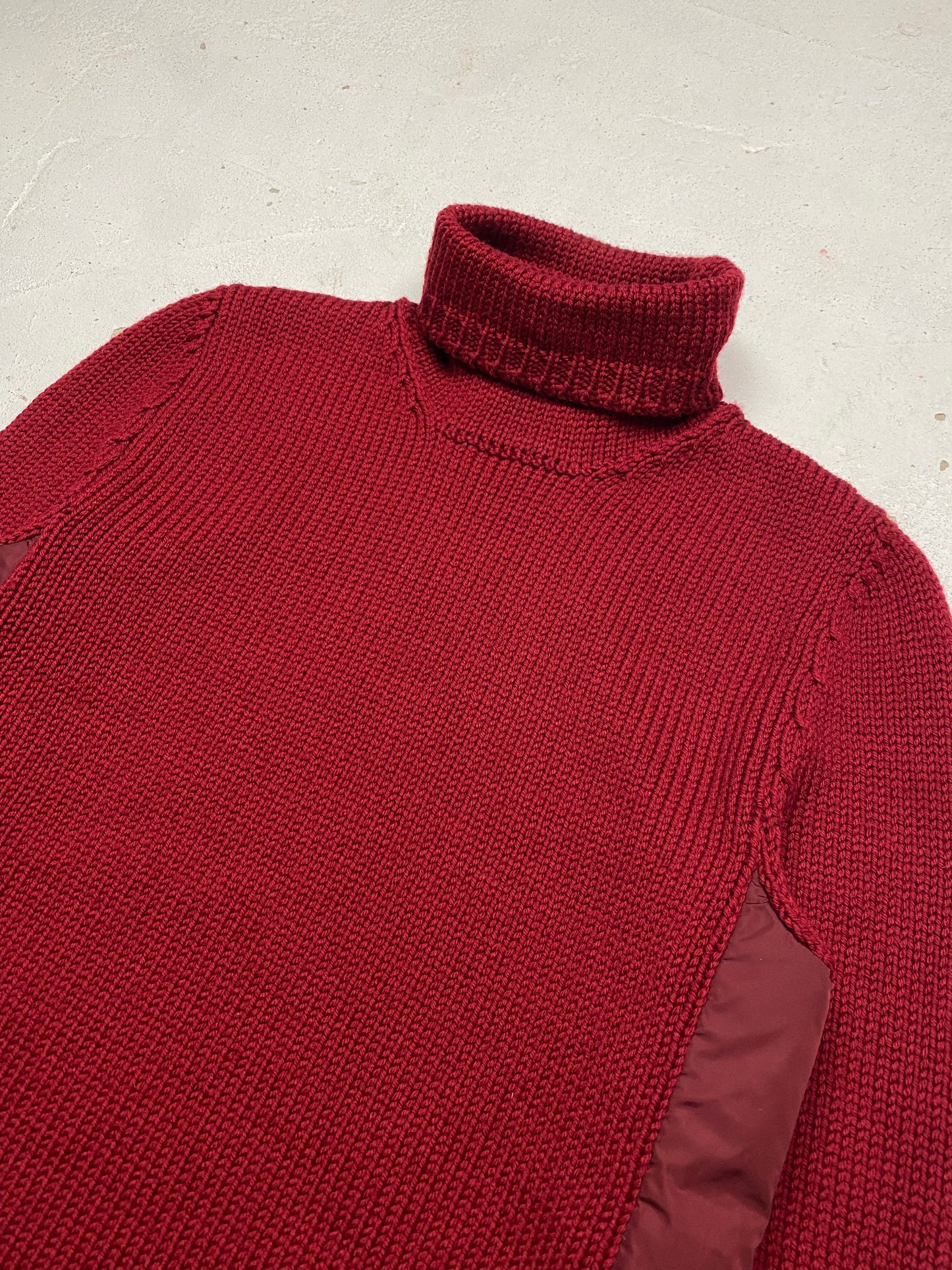 Prada Sport Nylon Panelled Rollneck Knit