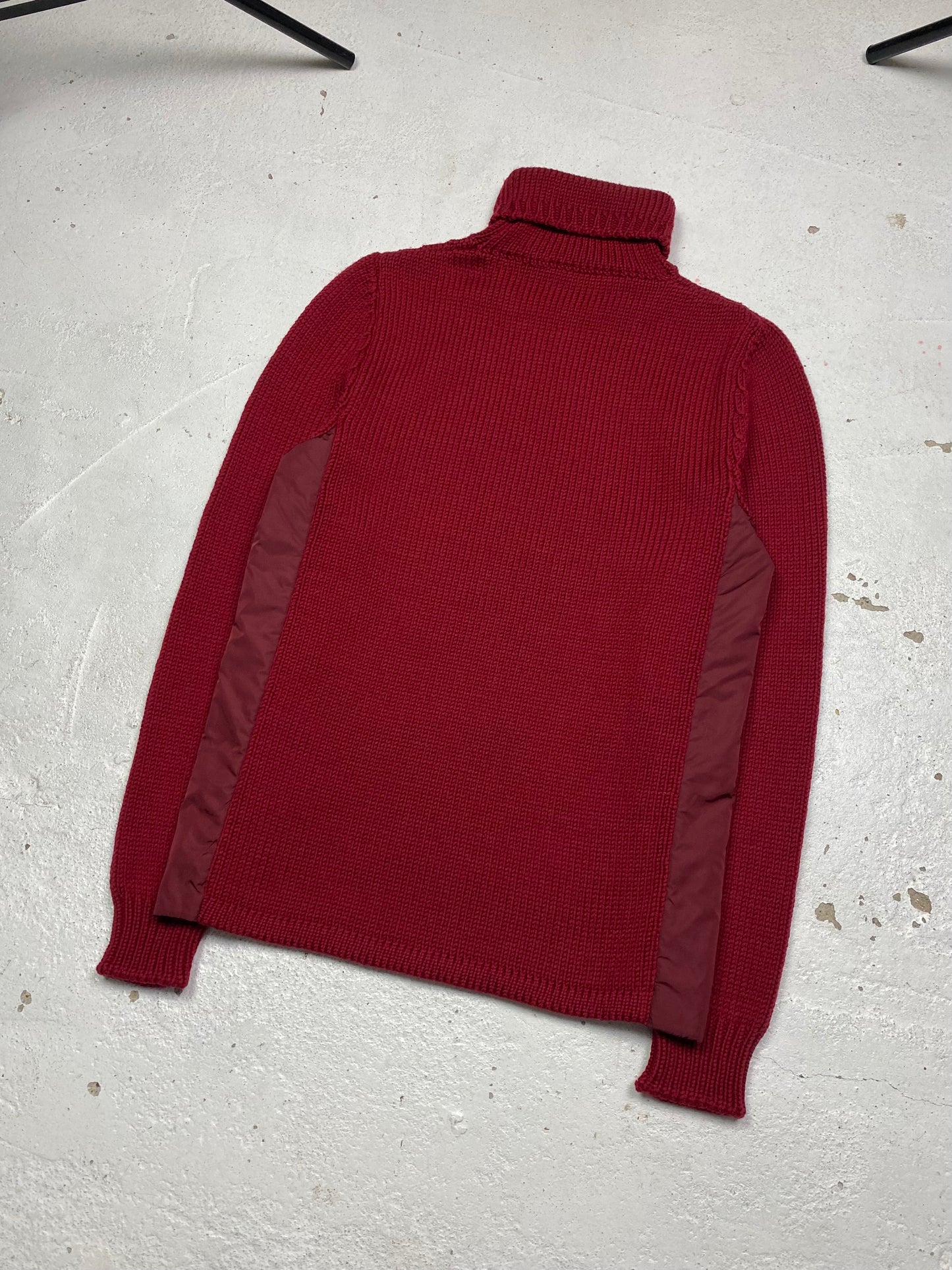 Prada Sport Nylon Panelled Rollneck Knit