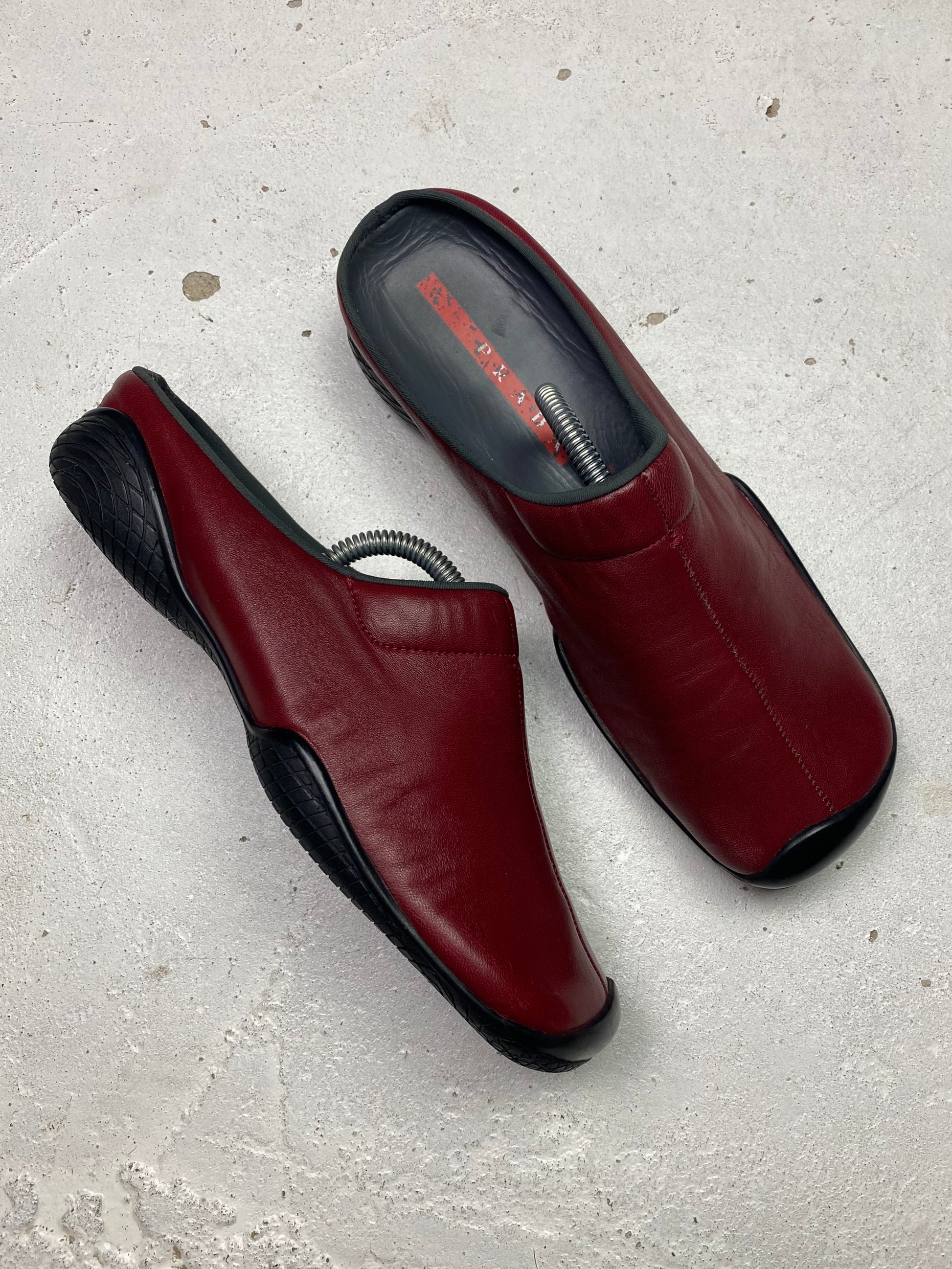 Prada Sport Leather Mules – 100PERCERTI Prada Sport Leather Mules – 100PERCERTI
