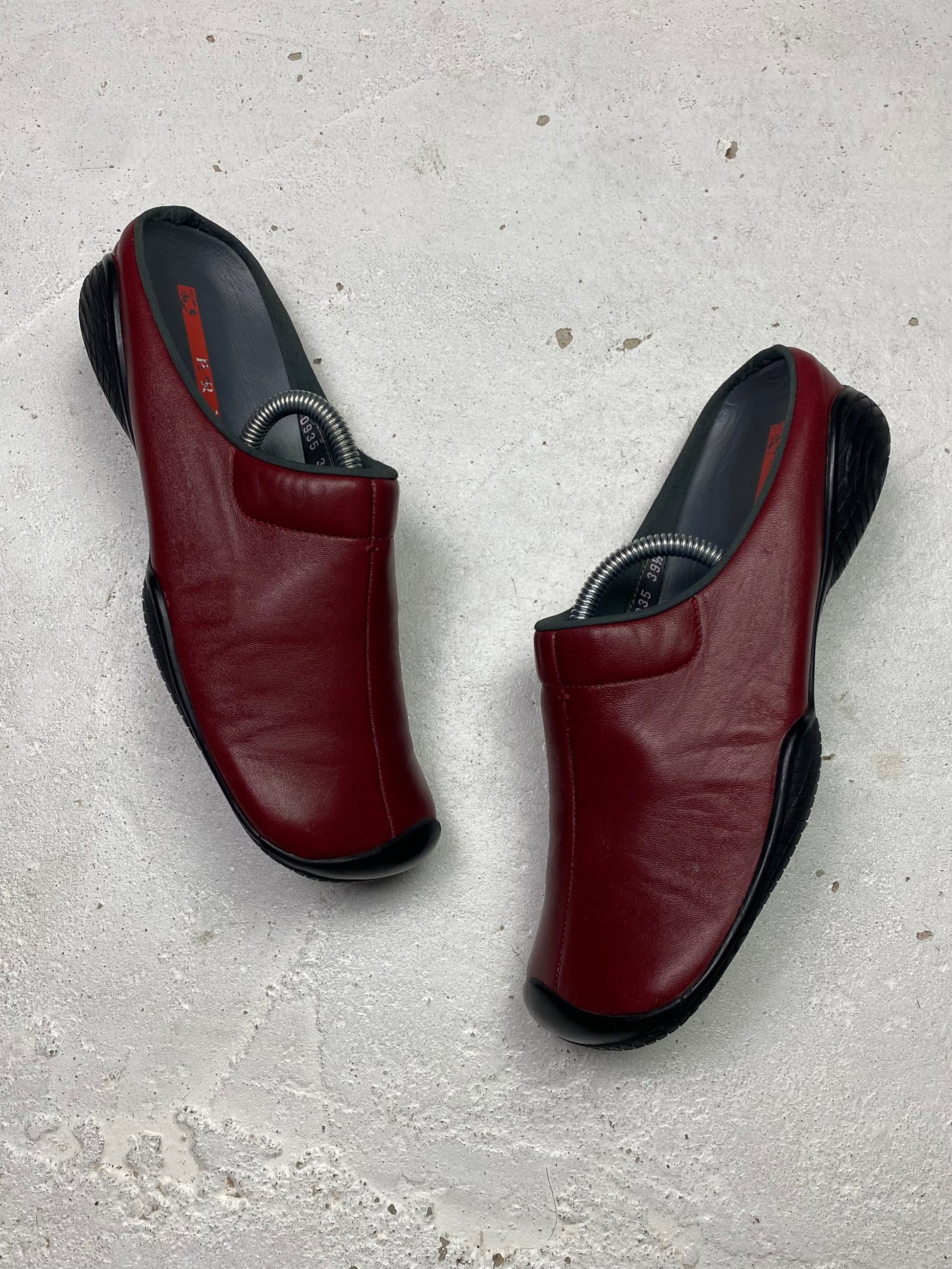 Prada Sport Leather Mules – 100PERCERTI Prada Sport Leather Mules – 100PERCERTI