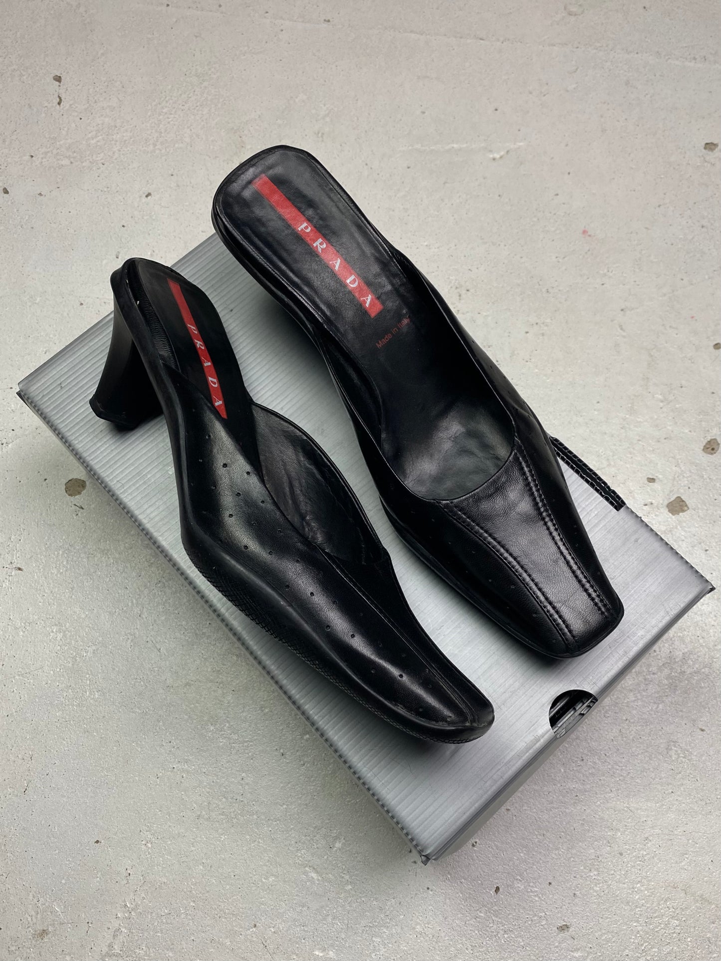 Prada Sport Leather Mules