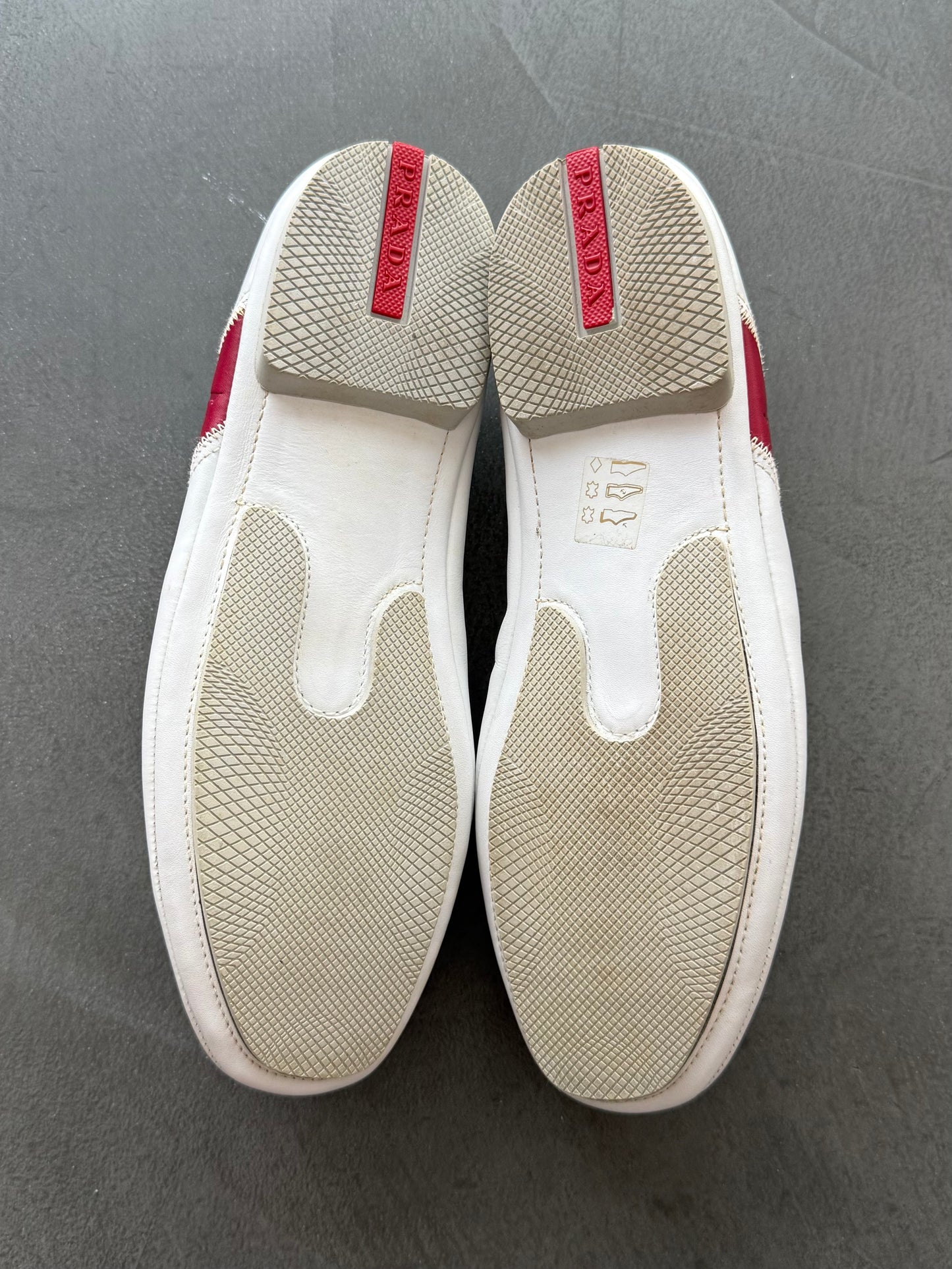 Prada Linea Rossa Leather Loafers