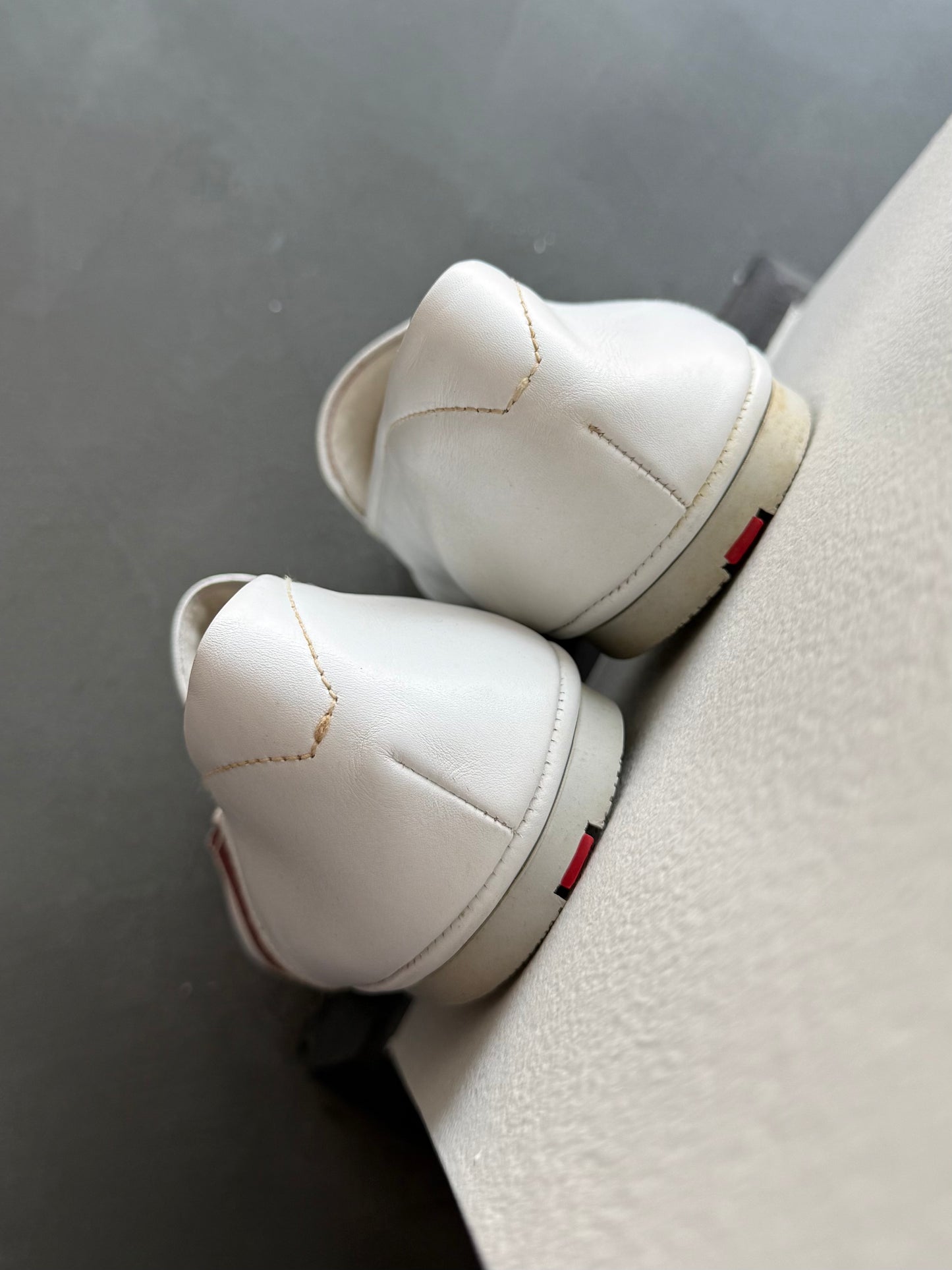 Prada Linea Rossa Leather Loafers