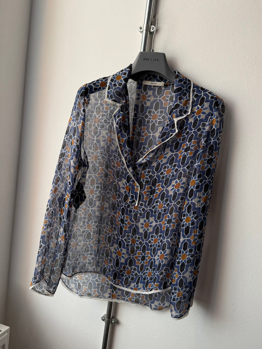 Prada Silk Pullover Shirt