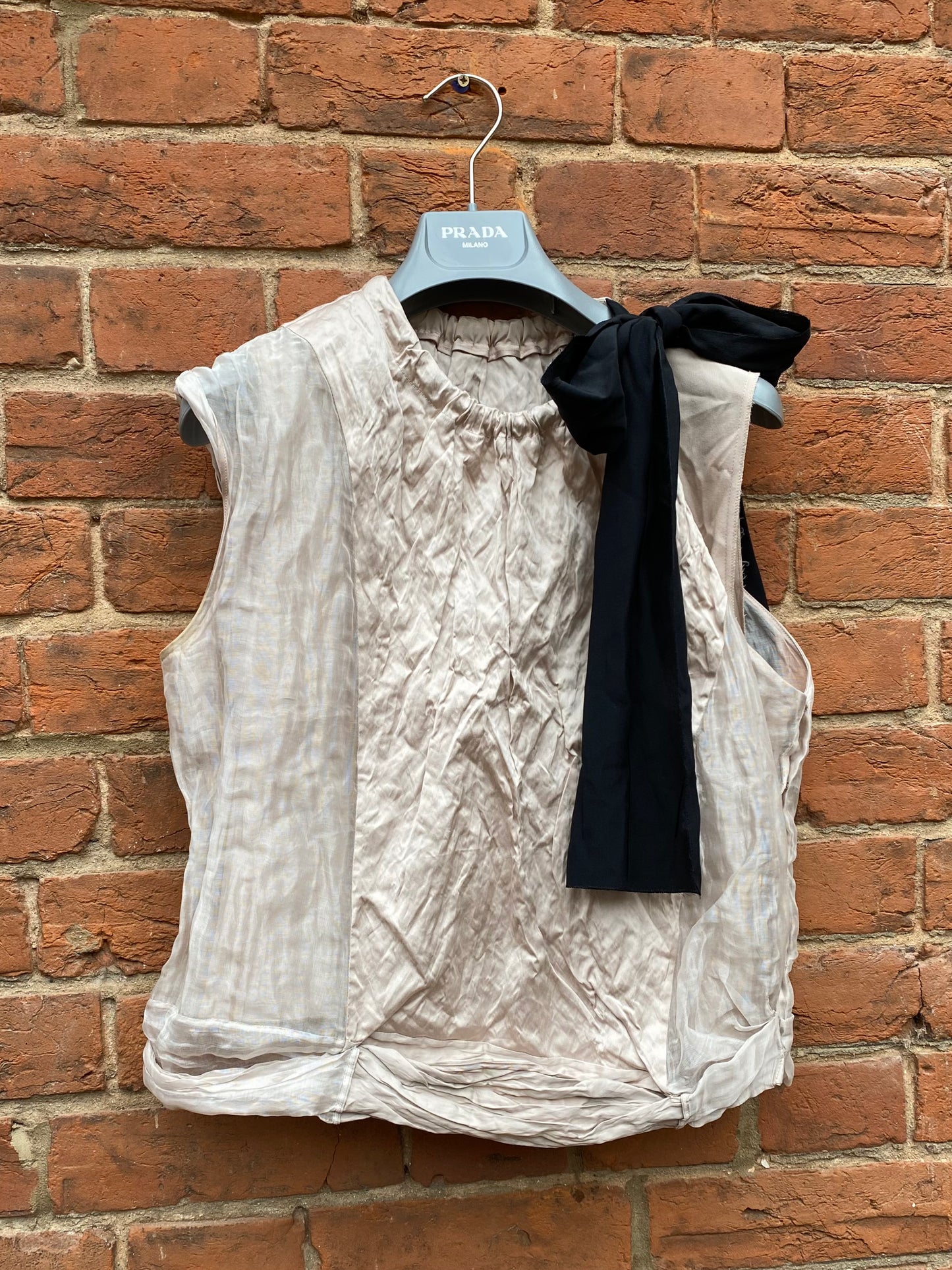 SS 09 Prada Silk Dual Layer Vest