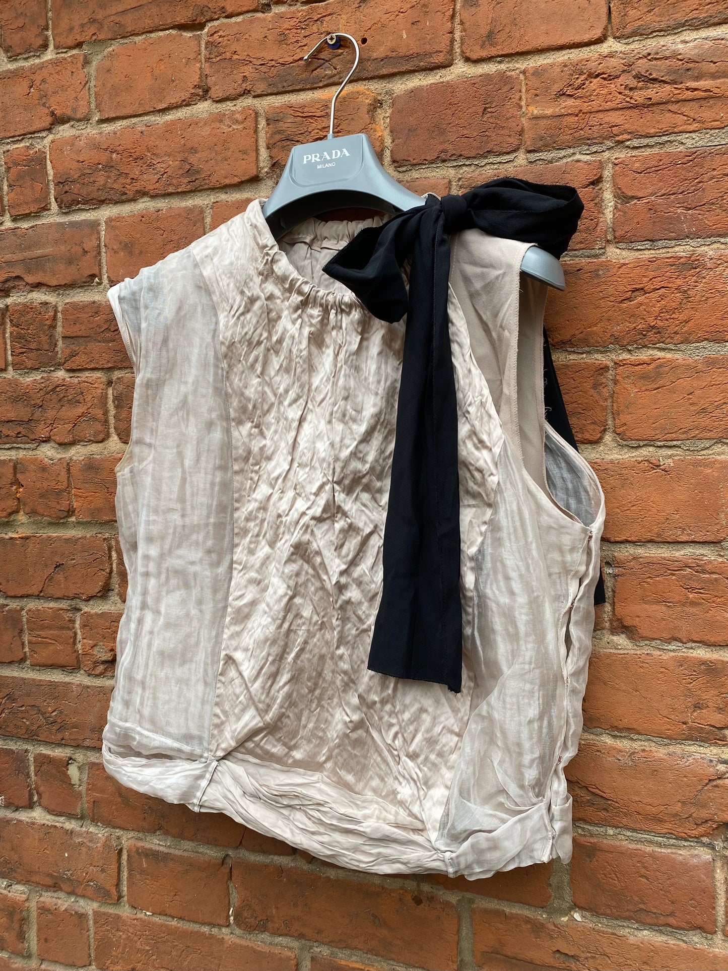 SS 09 Prada Silk Dual Layer Vest