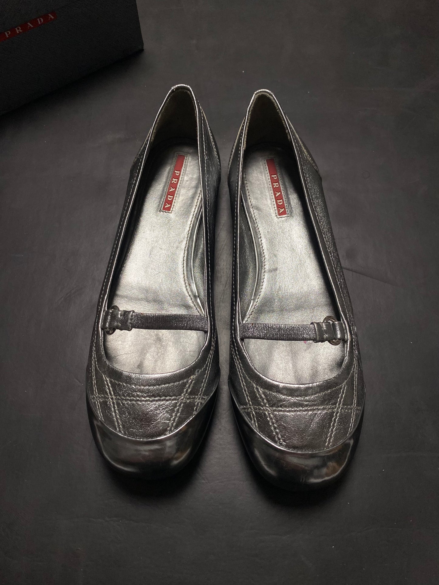 2008 Prada Linea Rossa Leather Flats