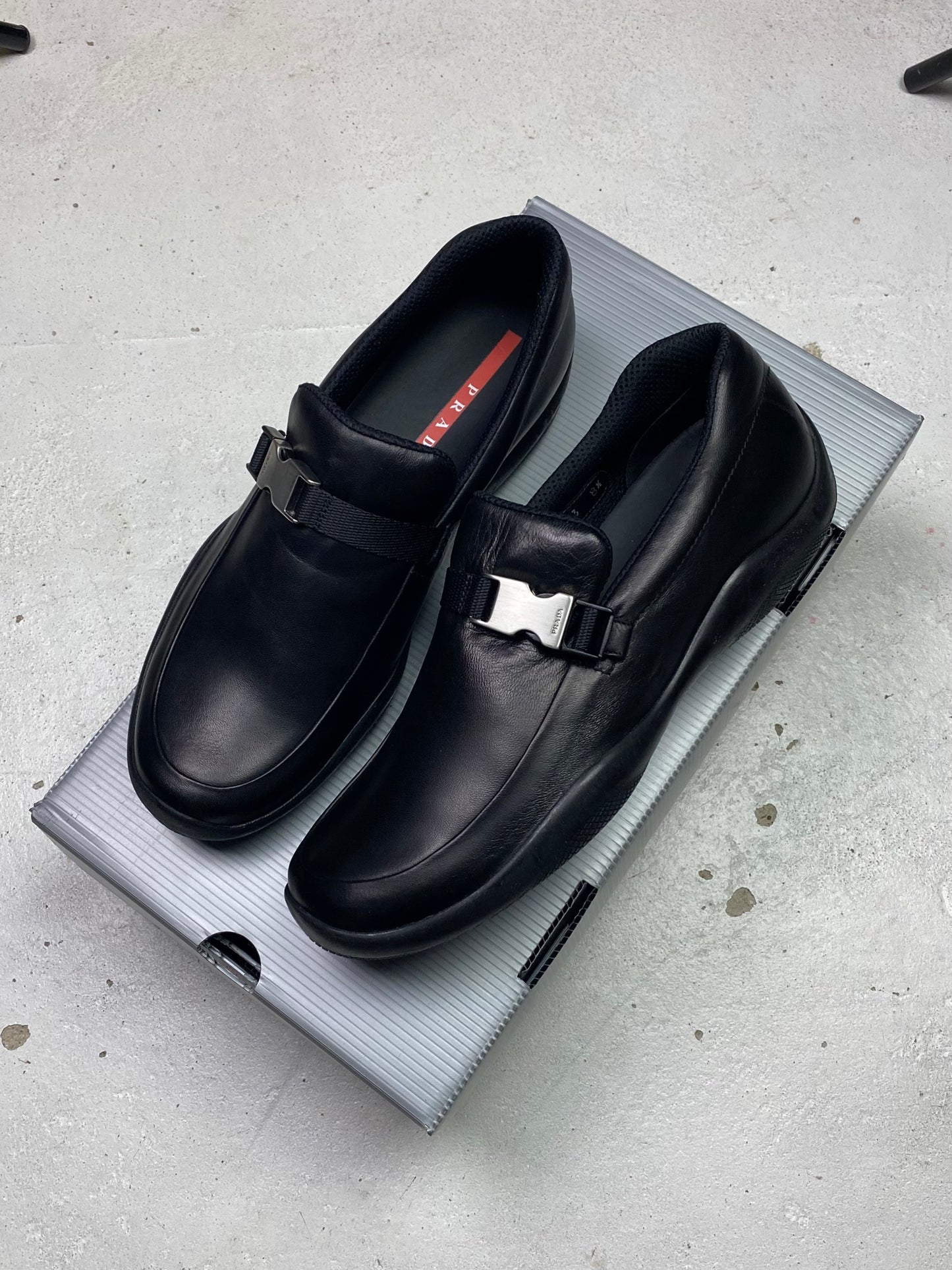 Prada Sport Leather Loafers