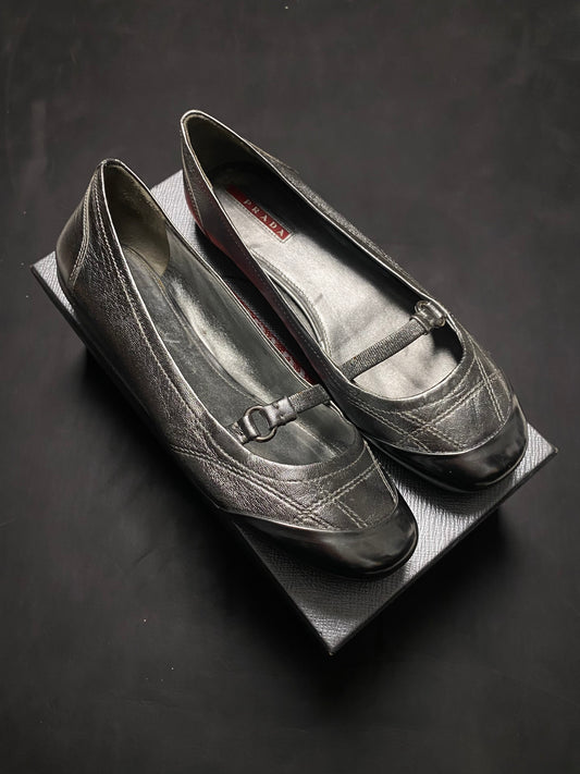 2008 Prada Linea Rossa Leather Flats