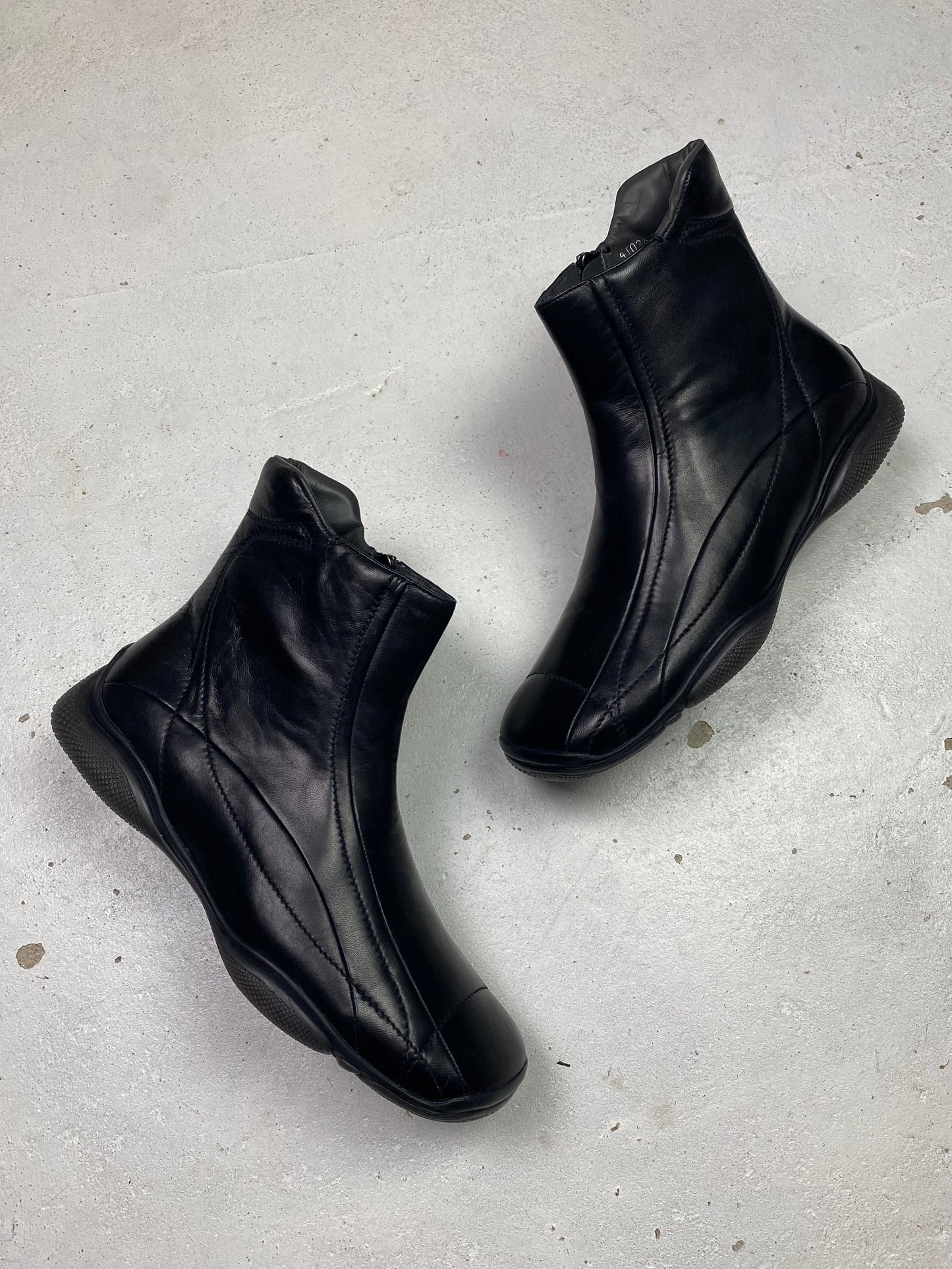 Prada Sport Leather Ankle Boots