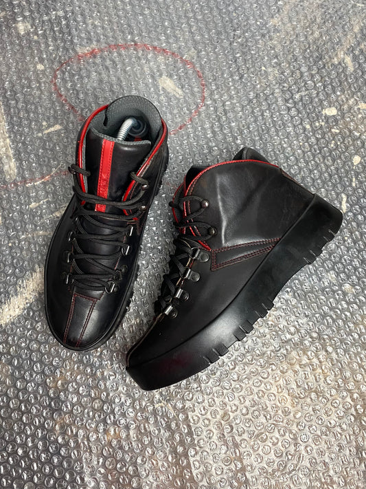Prada Sport Leather Hiking Boots