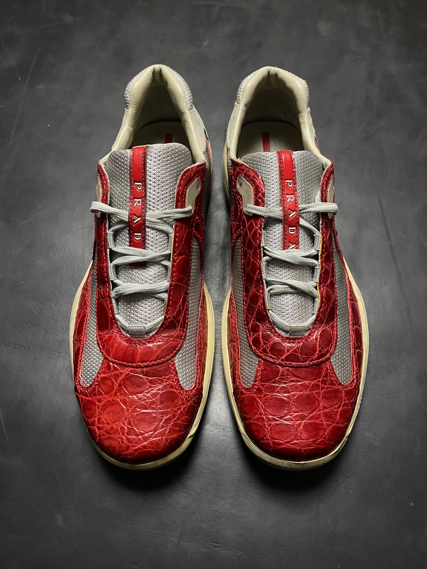 2007 Prada Americas Cup Crocodile Leather Trainers