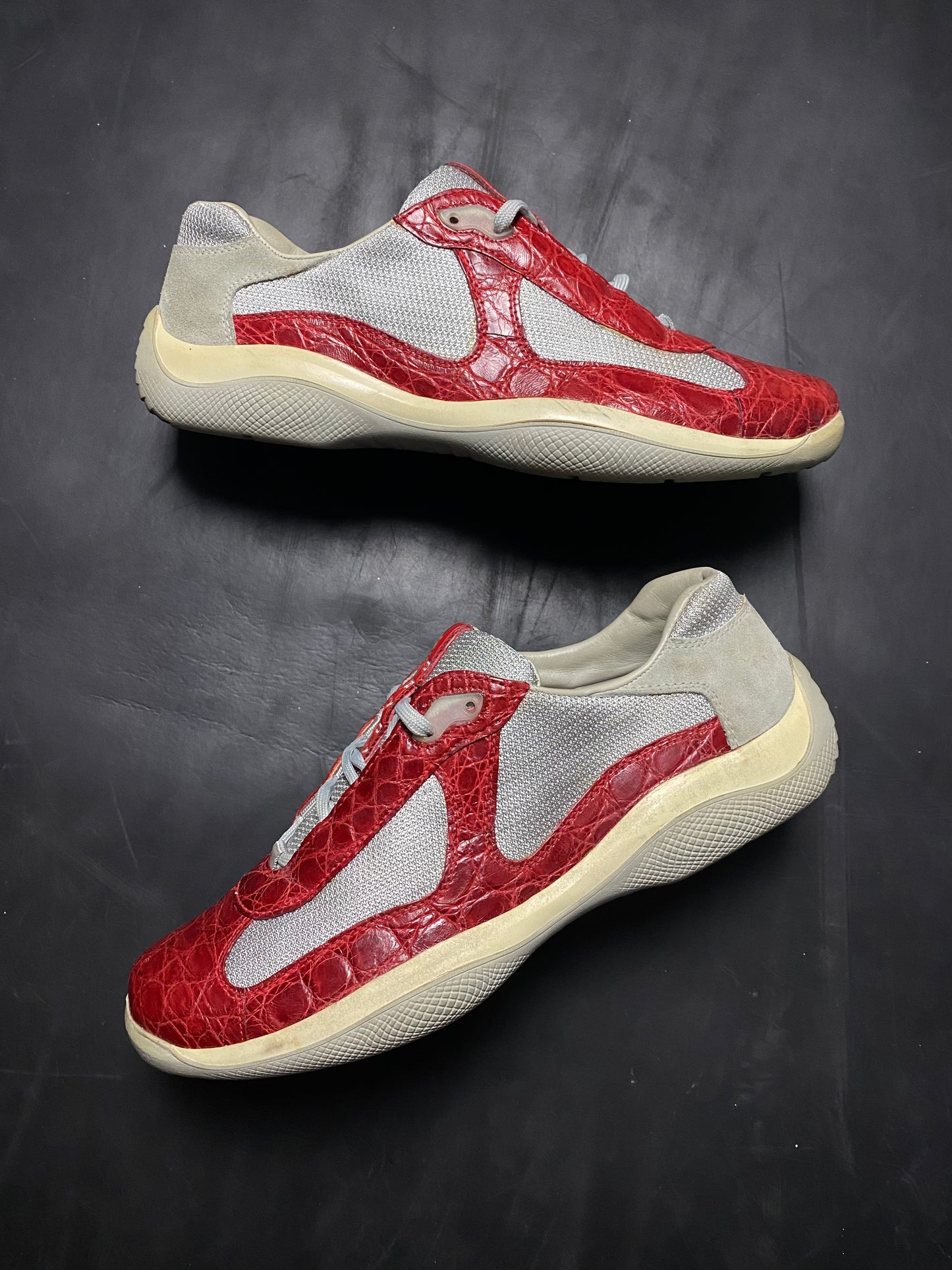 2007 Prada Americas Cup Crocodile Leather Trainers