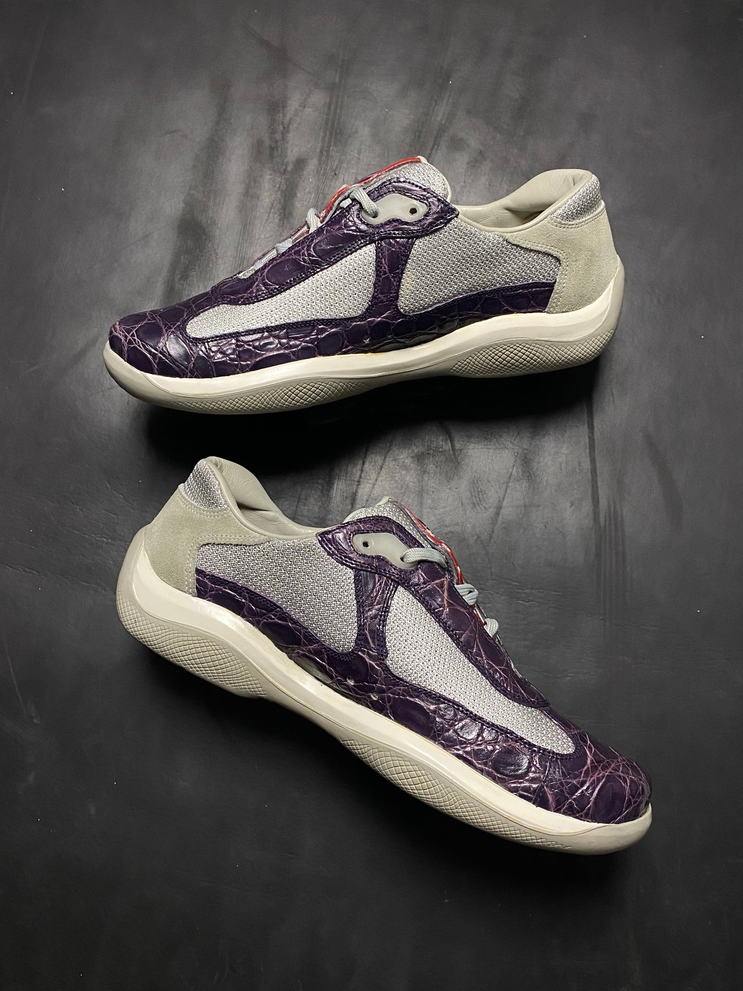 2007 Prada Americas Cup Crocodile Leather Trainers