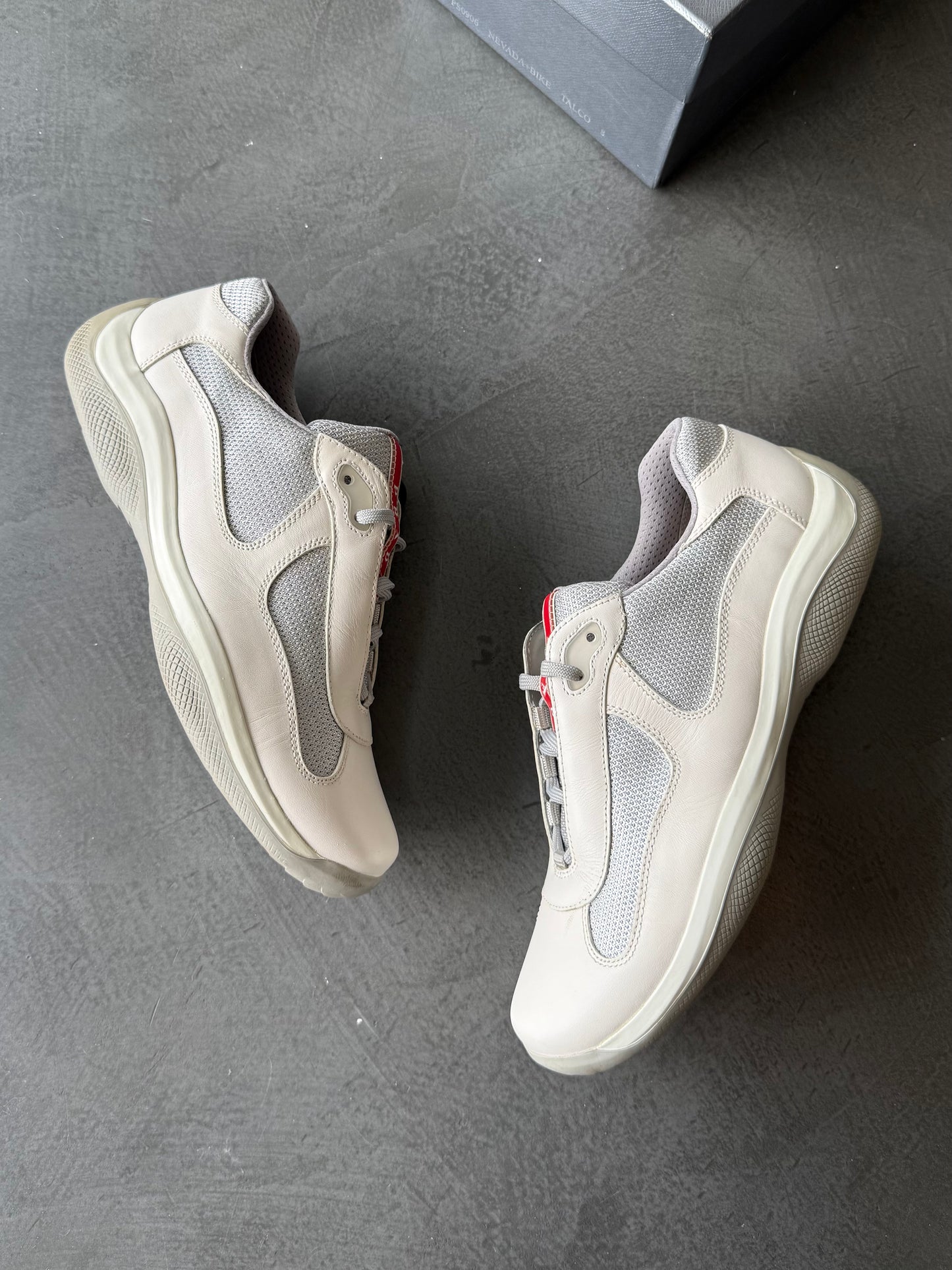 Prada Americas Cup Matte Leather Trainers