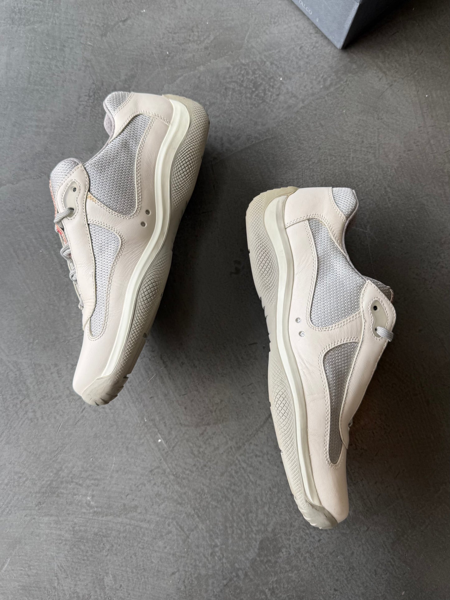 Prada Americas Cup Matte Leather Trainers