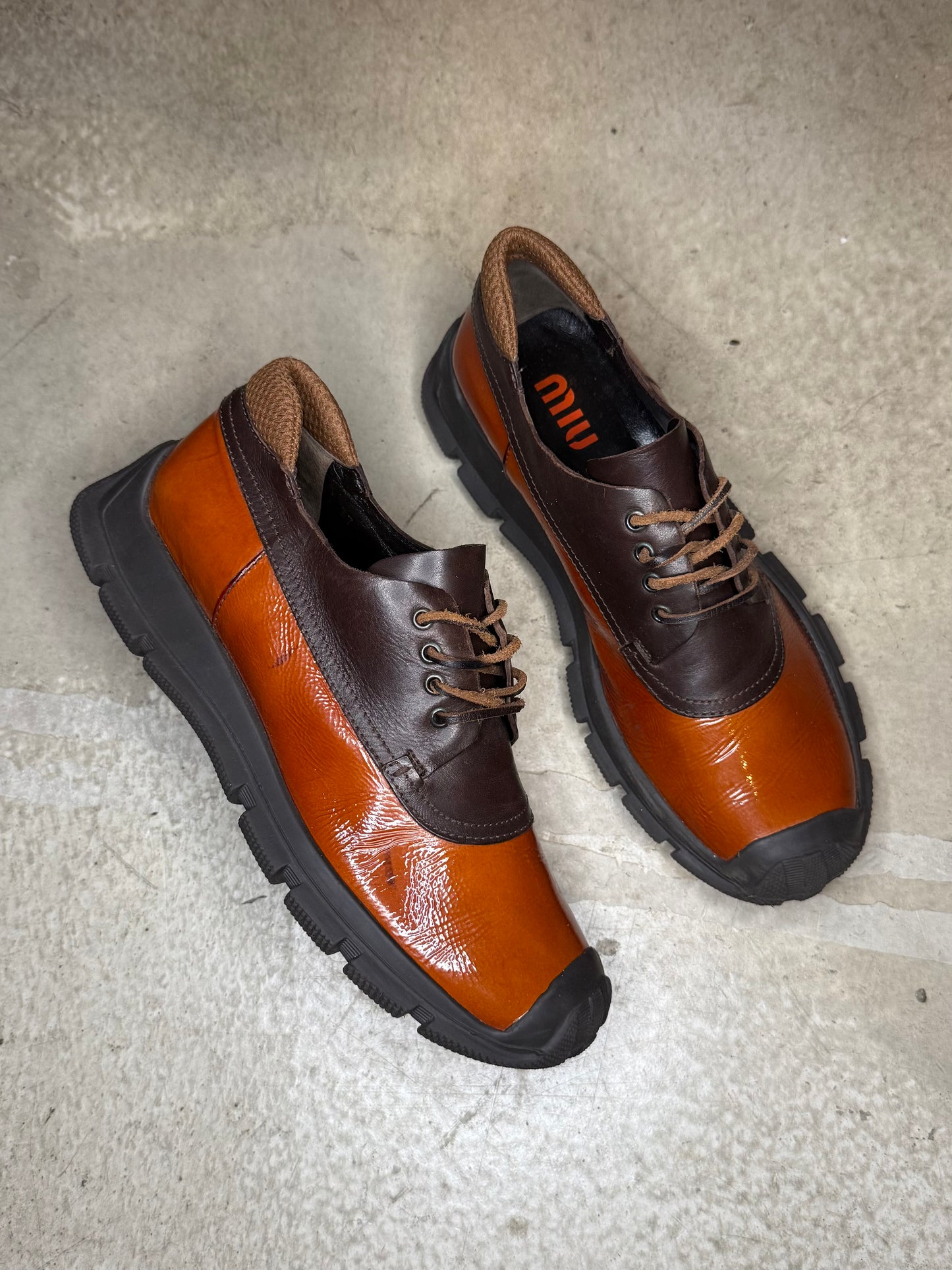 FW 99 Miu Miu Leather Trainers