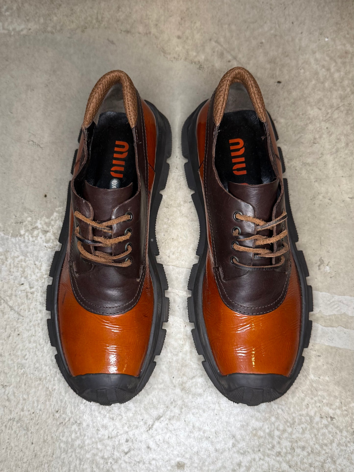 FW 99 Miu Miu Leather Trainers