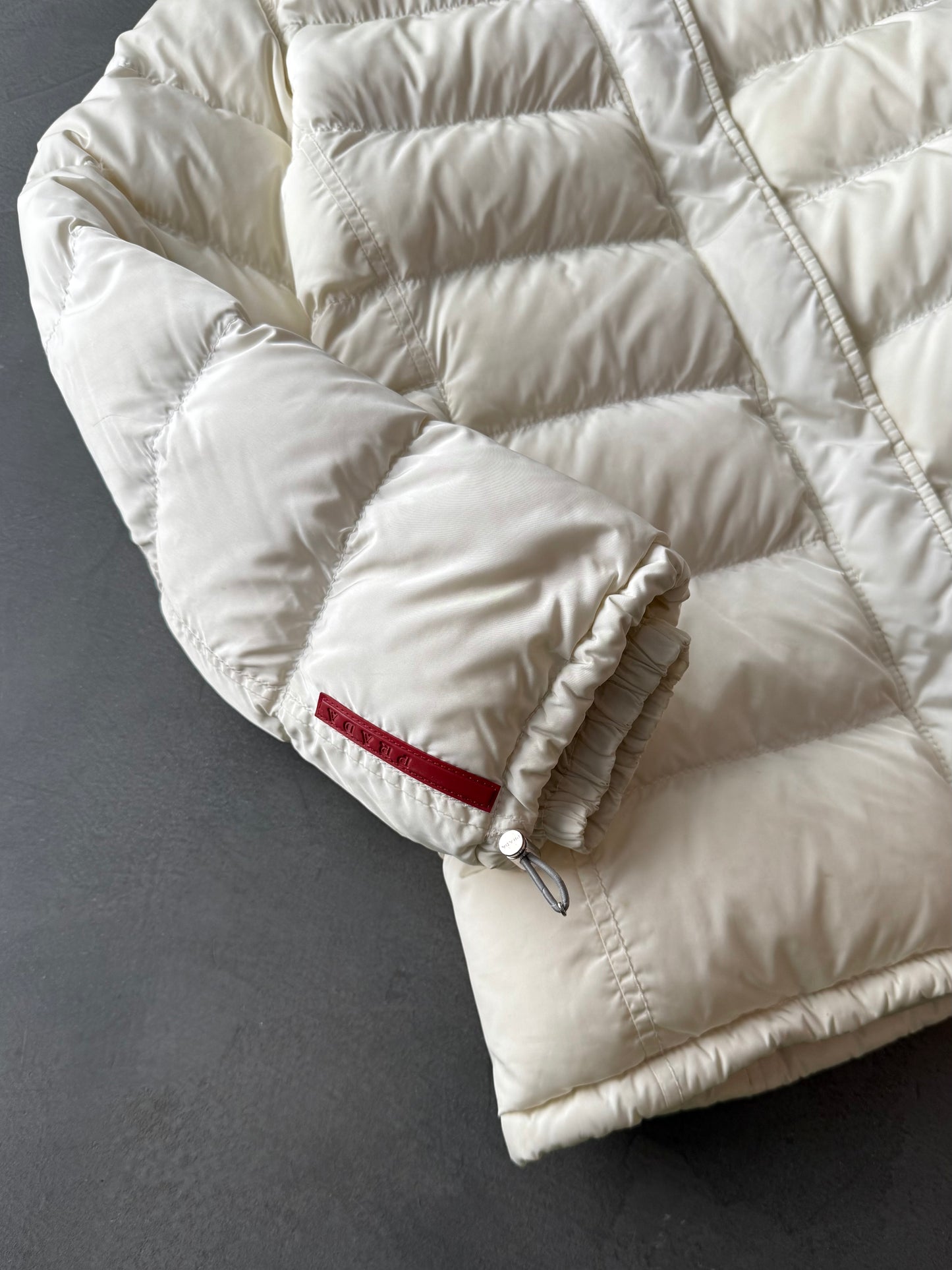 Prada Sport Fur Lined Hood Down Jacket