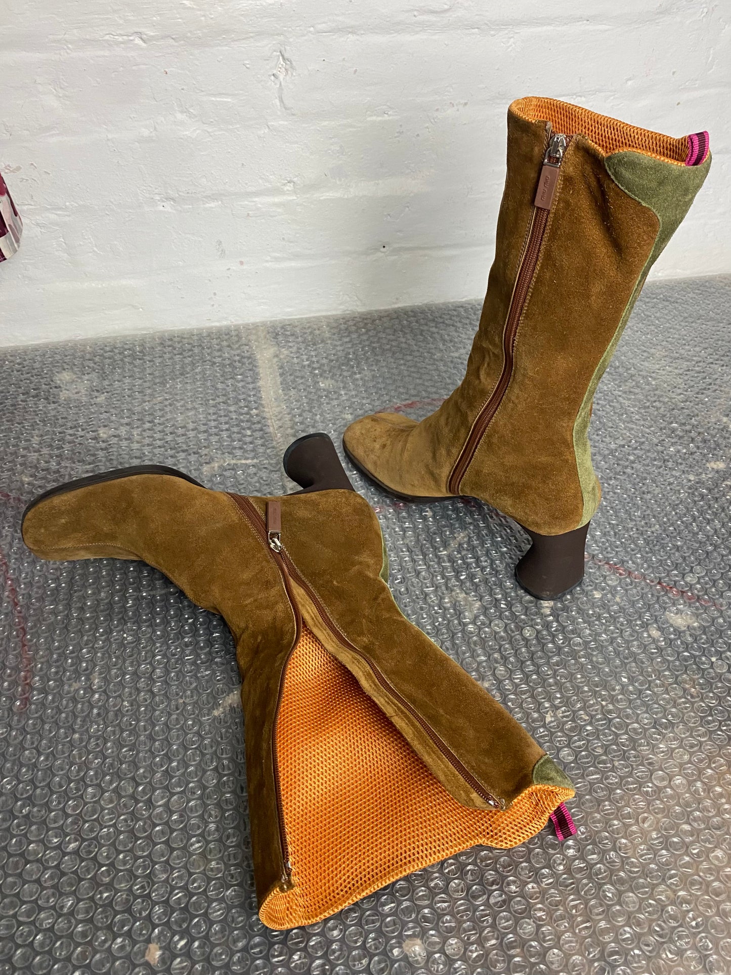 FW 99 Miu Miu Suede Boots