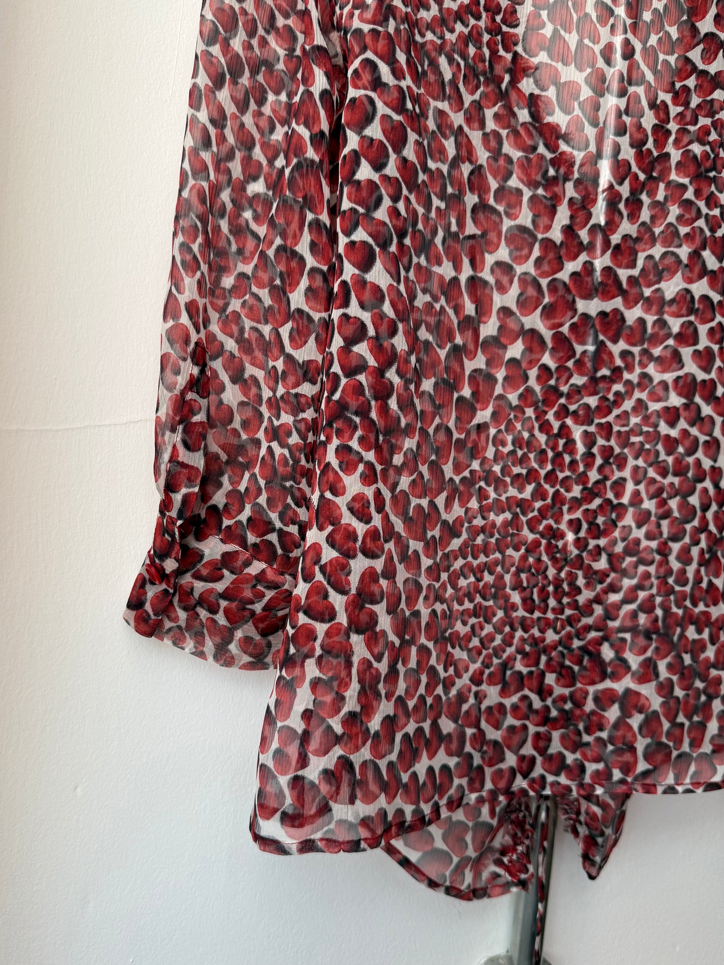 SS 00 Prada Silk Hearts Blouse