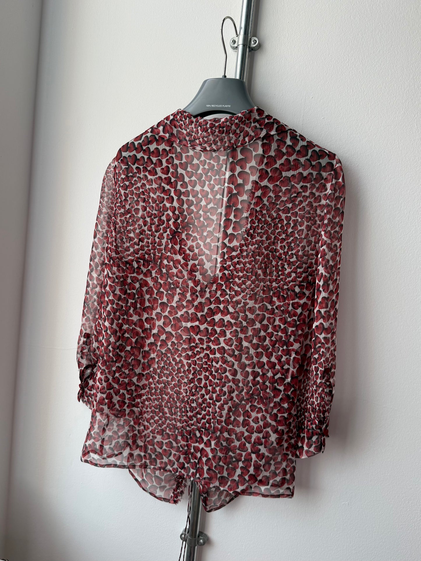 SS 00 Prada Silk Hearts Blouse