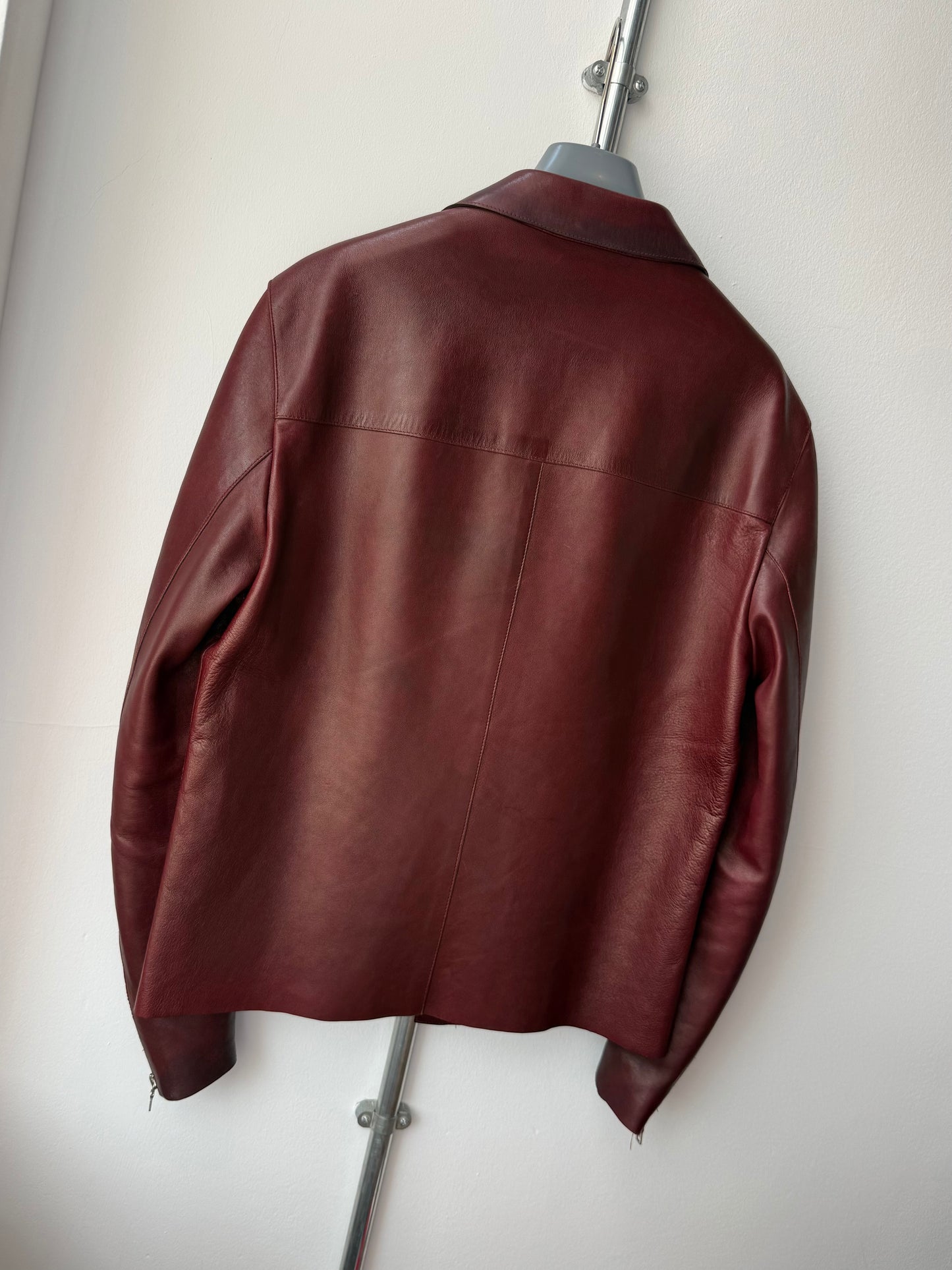 SS 00 Prada Leather Biker Jacket