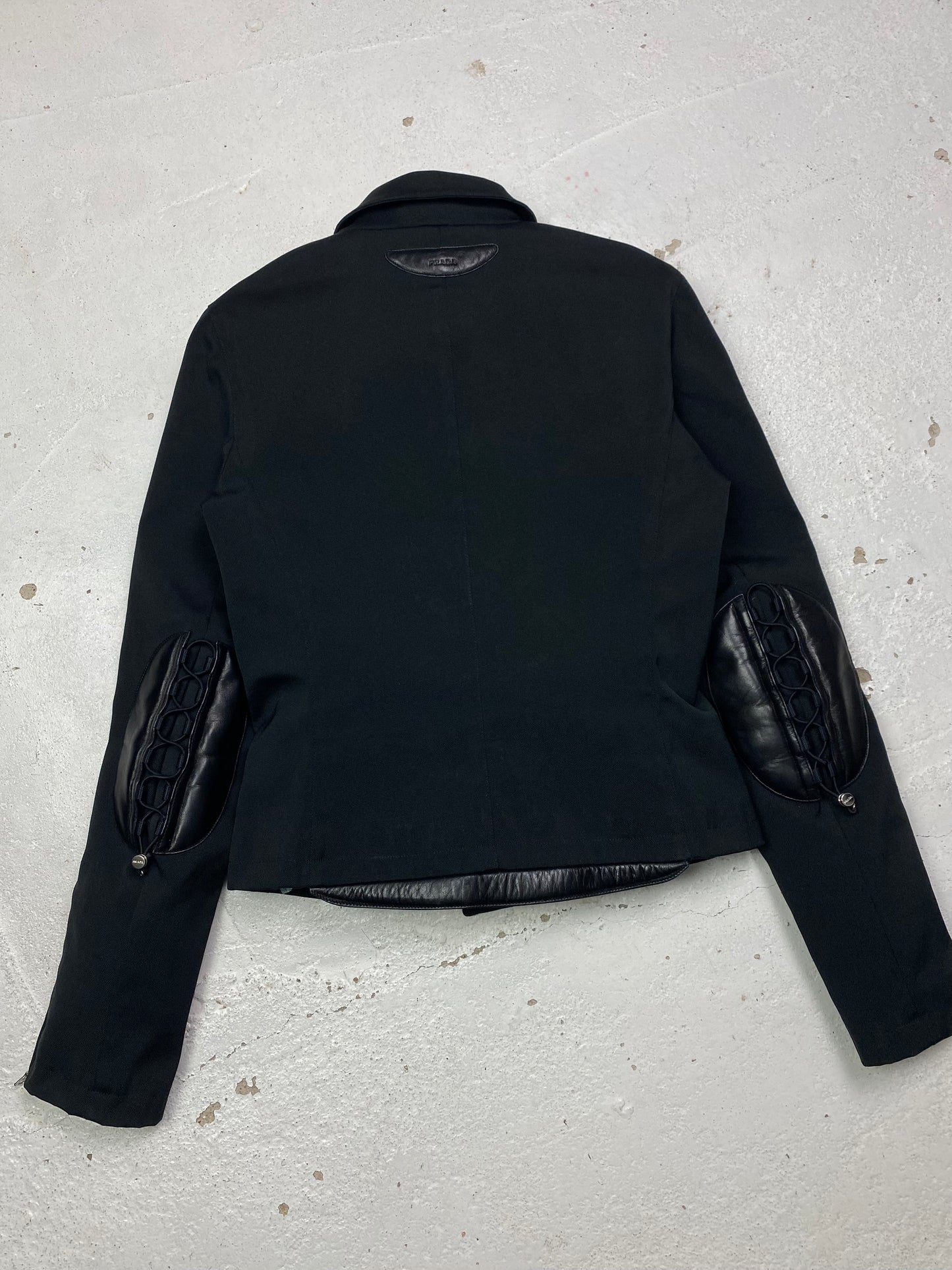 FW 99 Prada Leather Patched Jacket