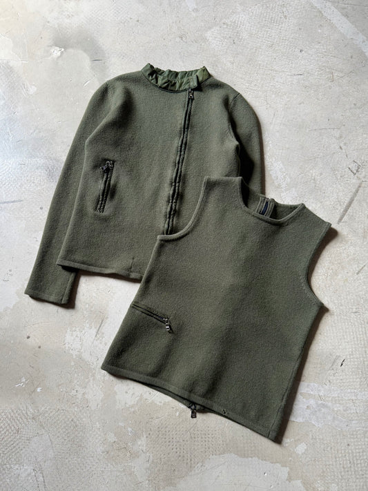 FW 99 Prada Asymmetrical Wool Set