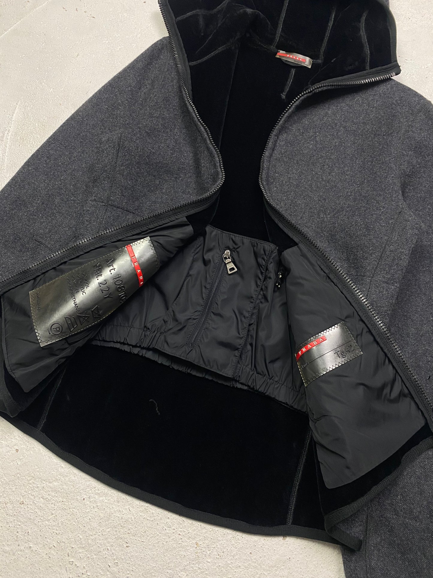 Prada Sport Wool Balaclava Jacket