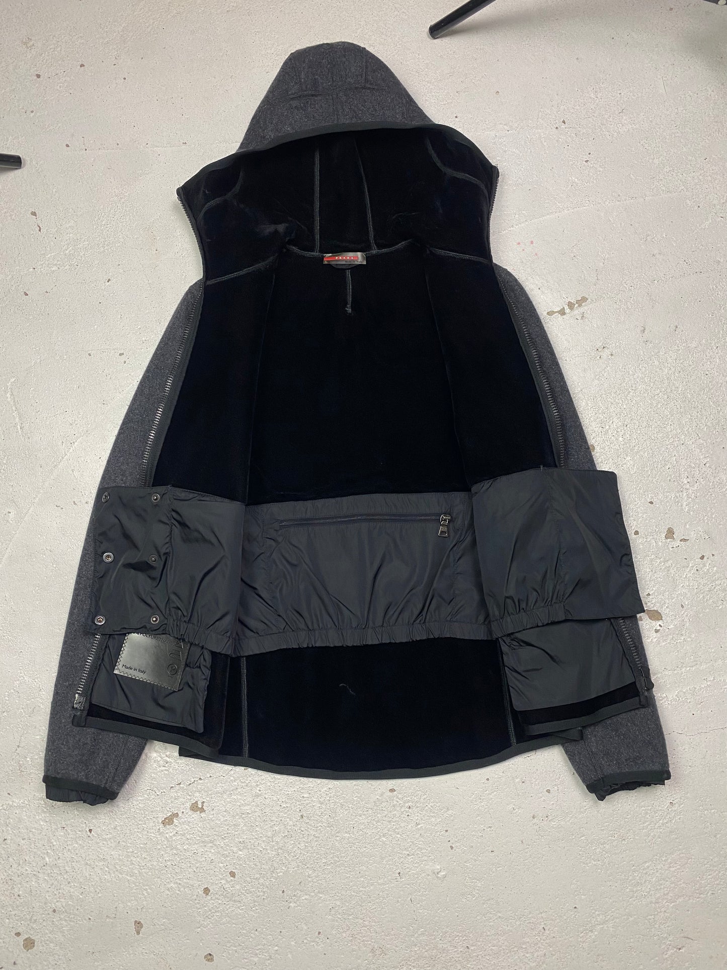 Prada Sport Wool Balaclava Jacket