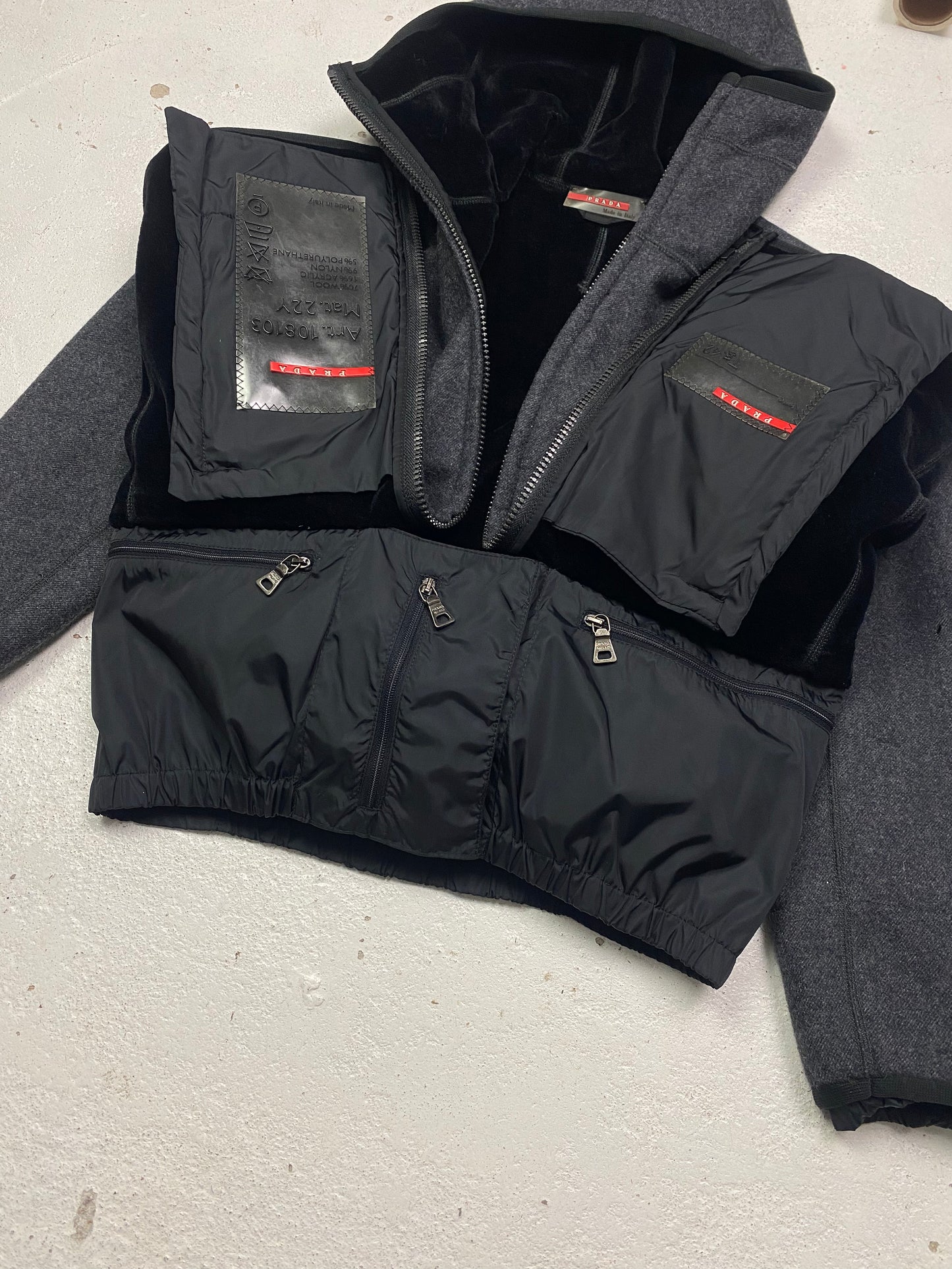 Prada Sport Wool Balaclava Jacket