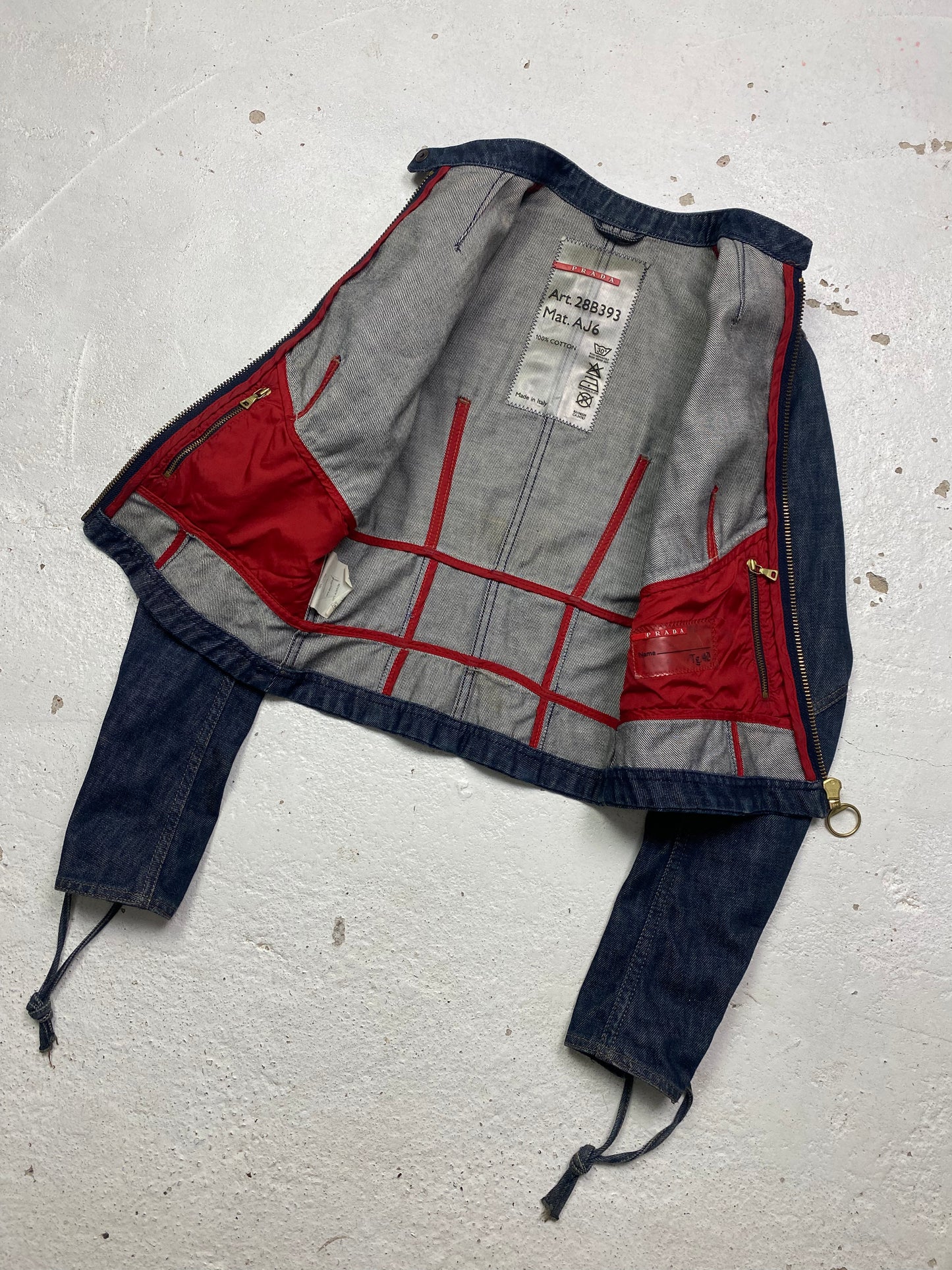 Prada Sport Corsetted Denim Jacket