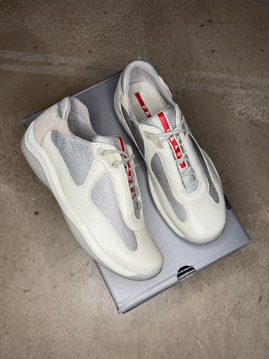Prada Americas Cup Matte Leather Trainers