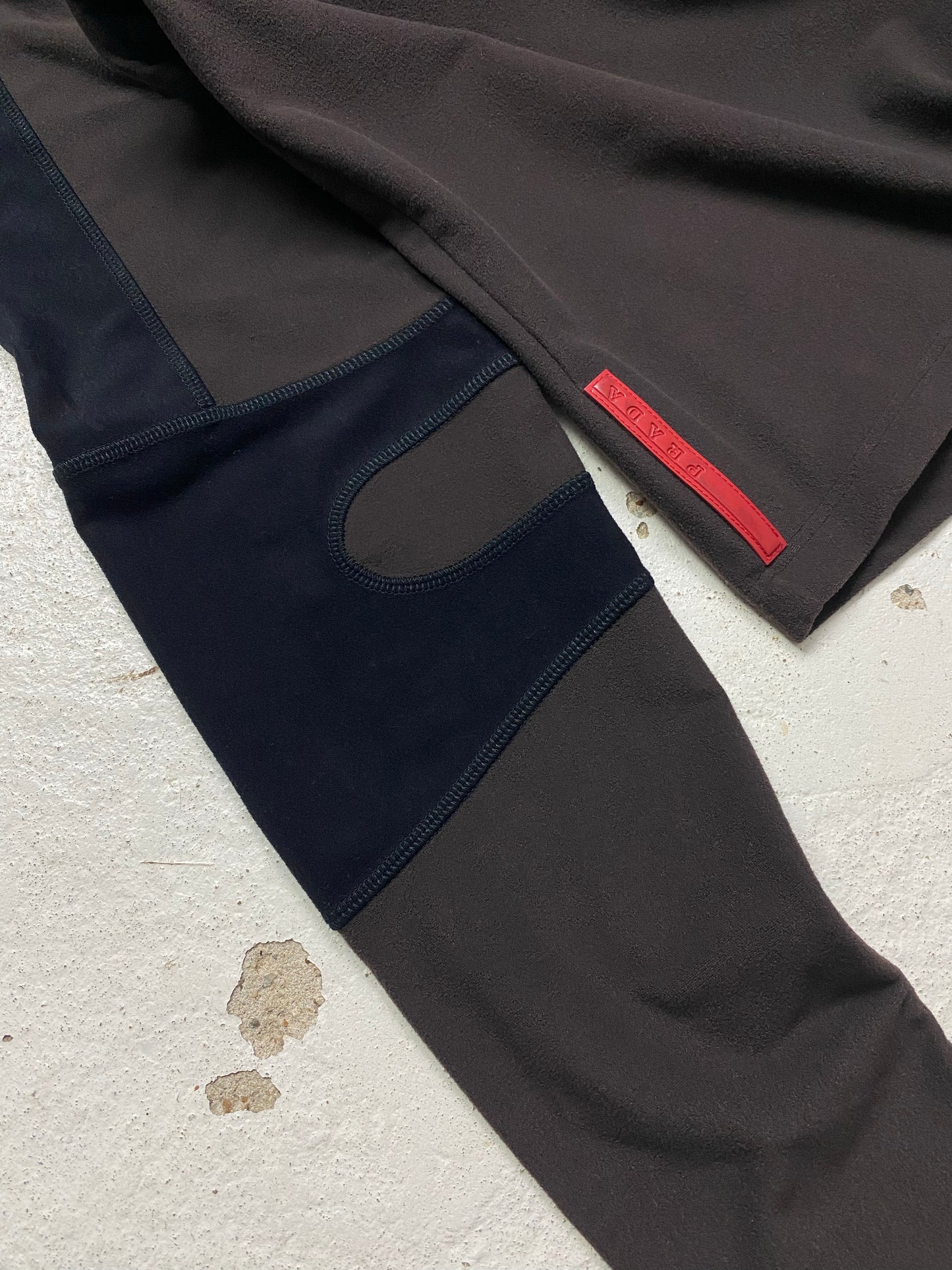 FW 04 Prada Sport Panelled Rollneck Fleece