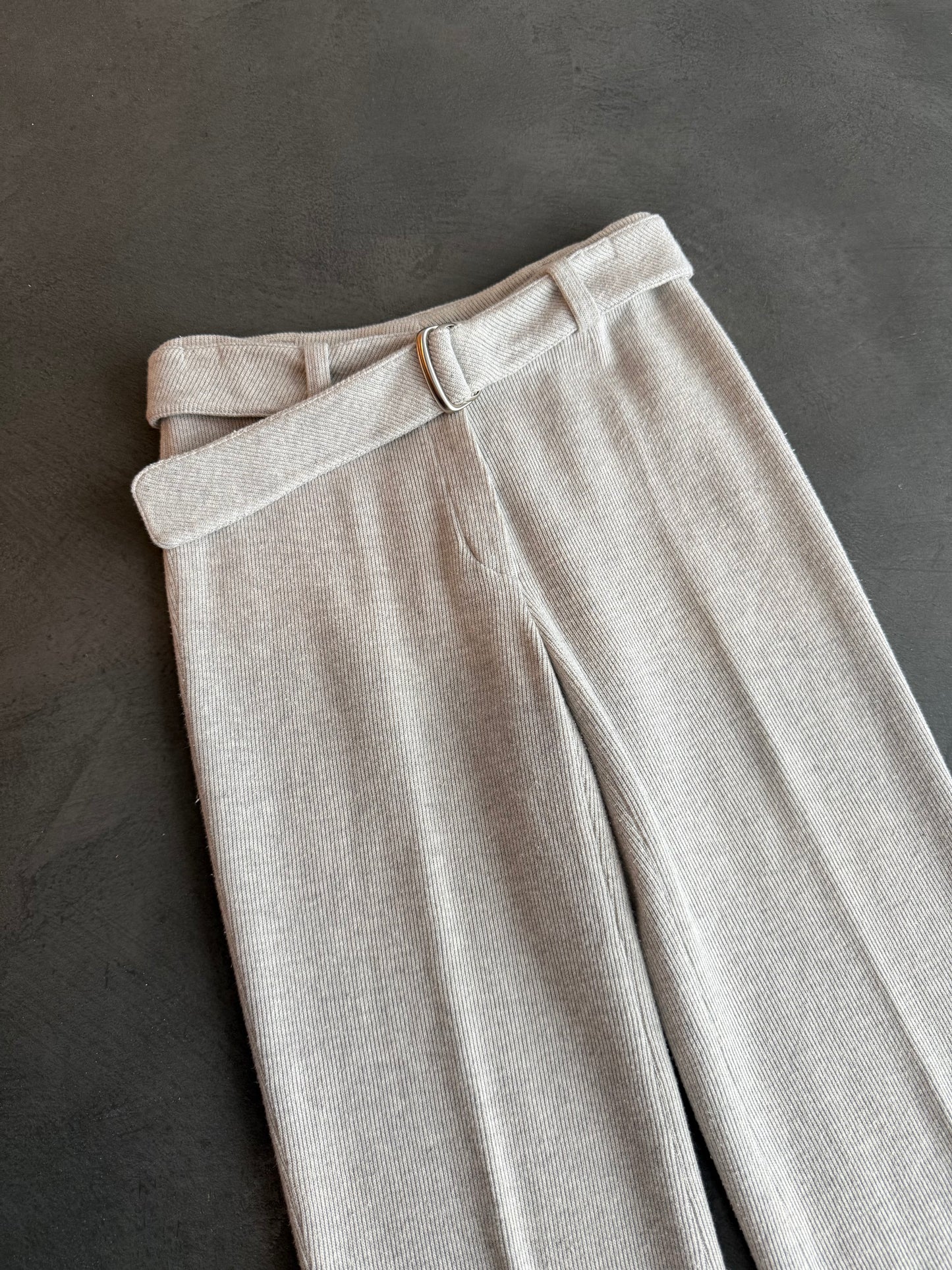 SS 97 Miu Miu Belted Jersey Trousers