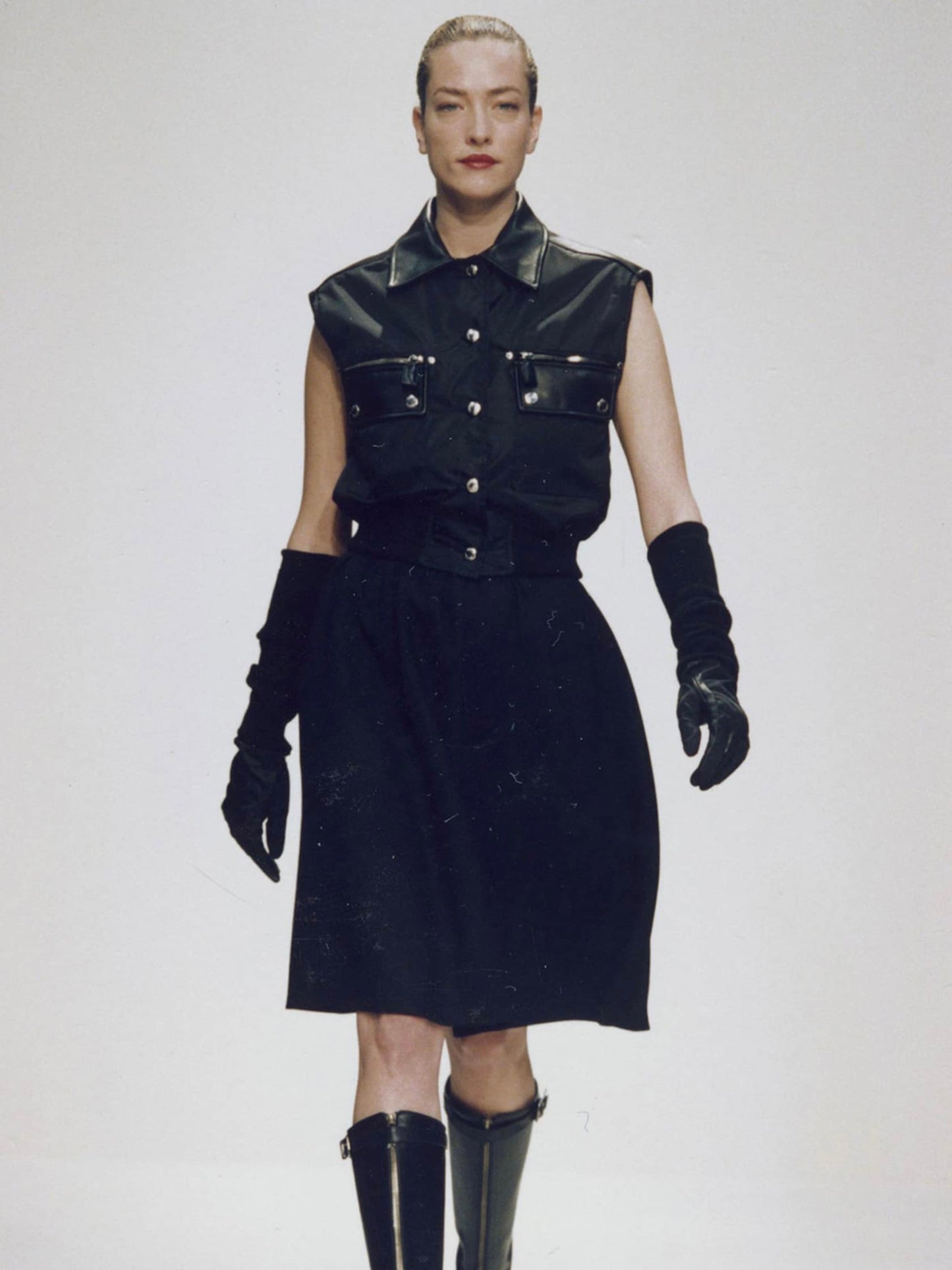 FW 94 Prada Leather & Nylon Jacket