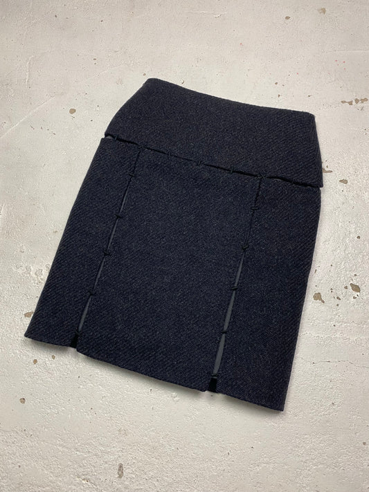 FW 98 Prada Panelled Wool Skirt