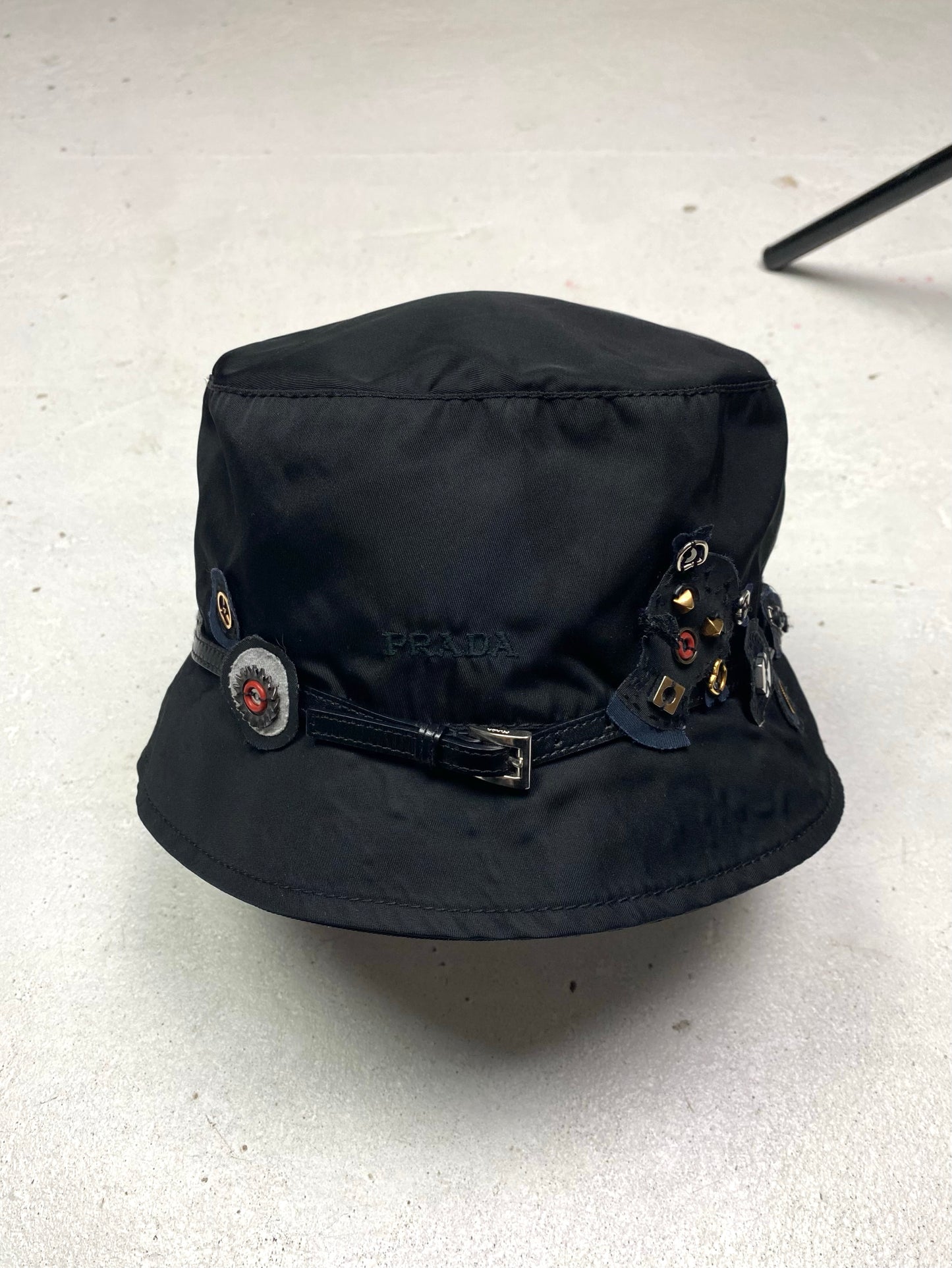 FW 04 Prada Nylon Collage Bucket Hat