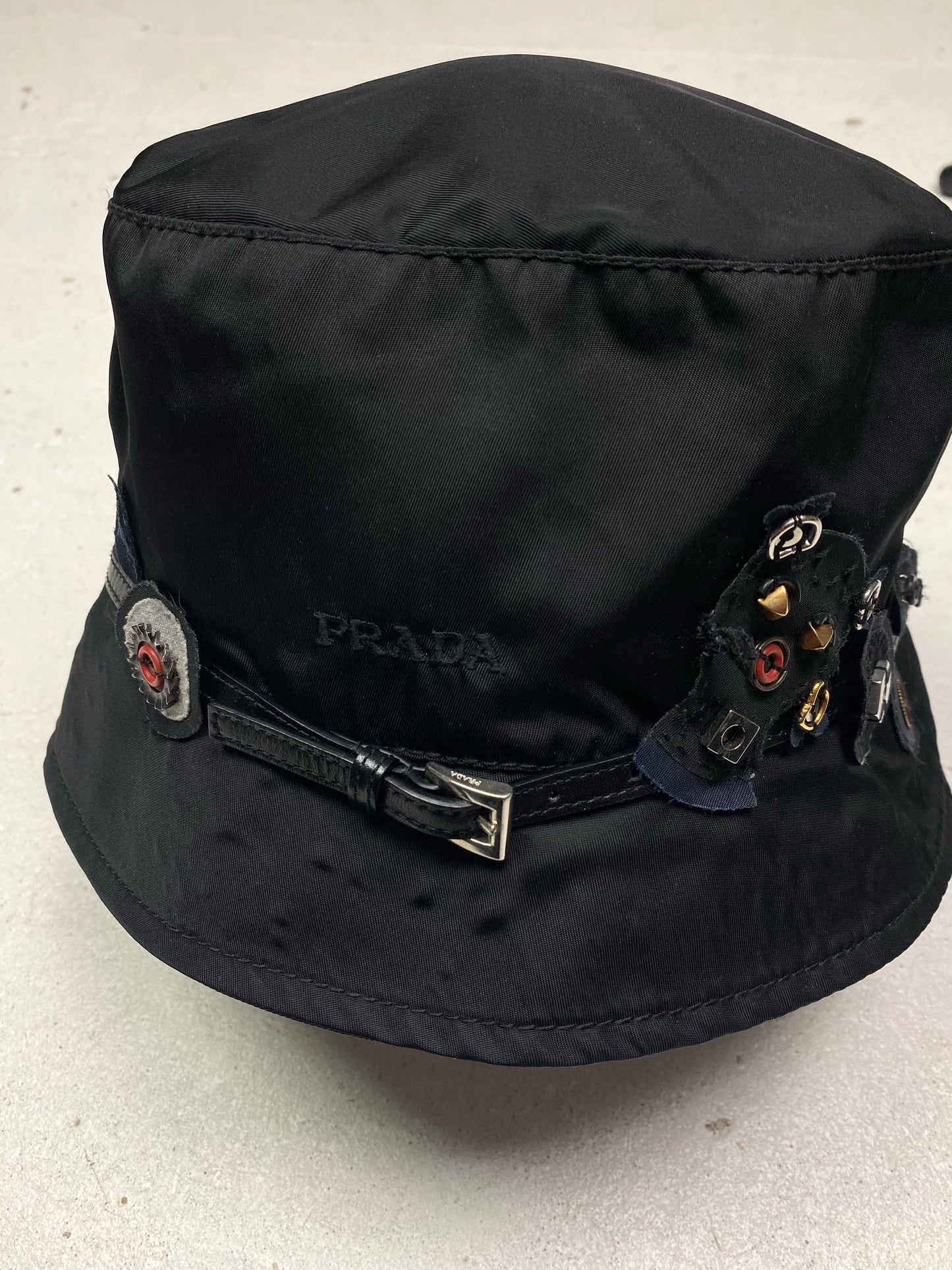 FW 04 Prada Nylon Collage Bucket Hat